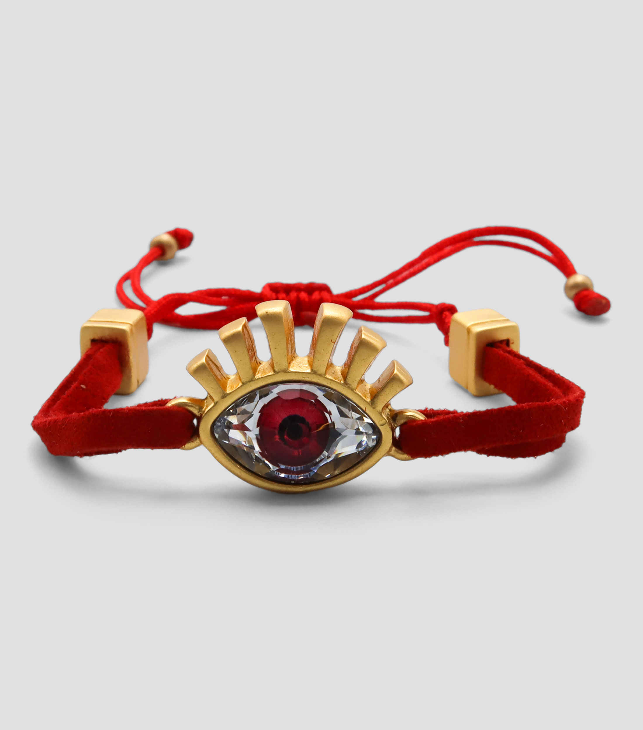 Pulsera Ojo con Cristal Rojo Mujer
