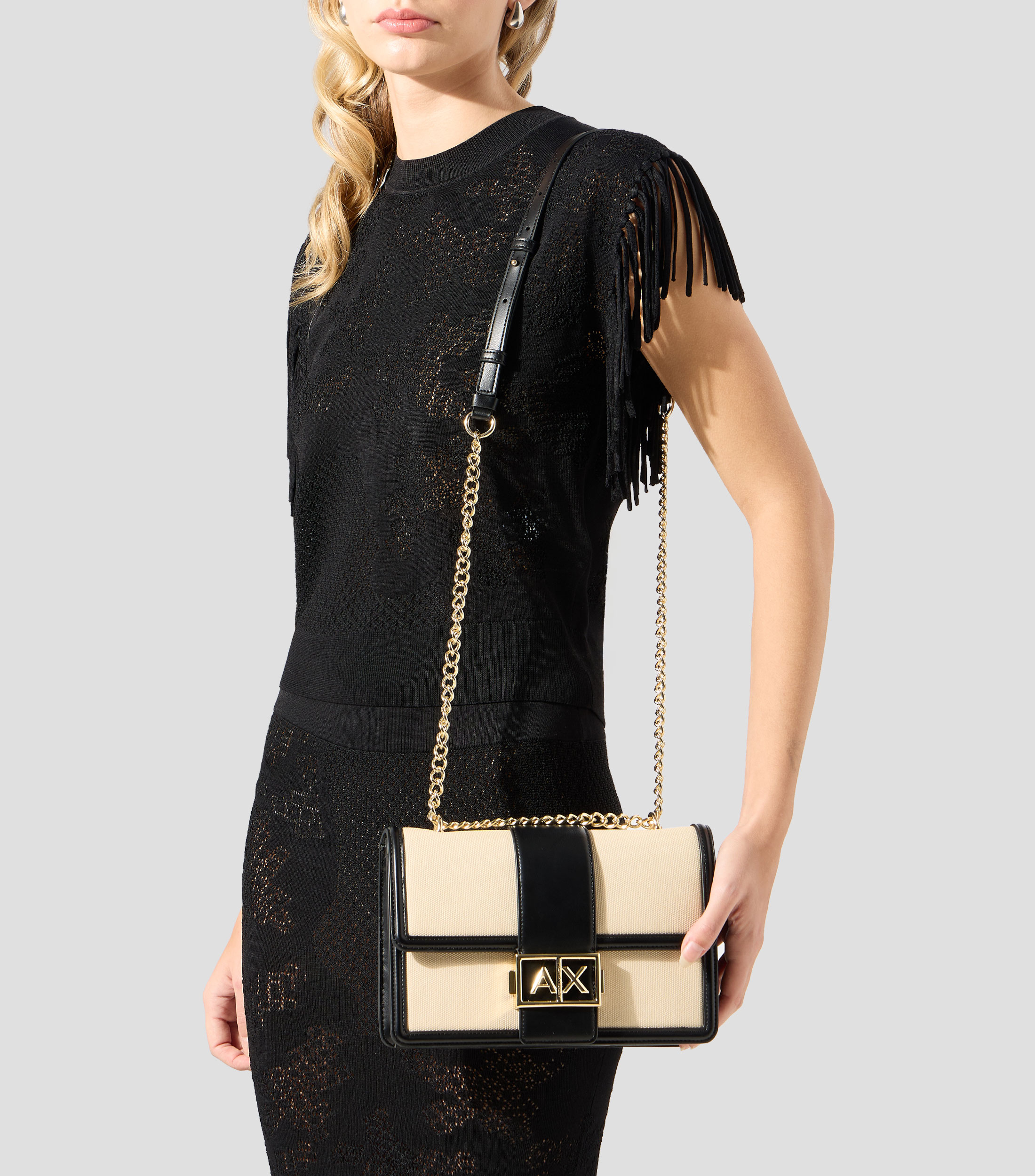Bolsa crossbody beige lisa Mujer