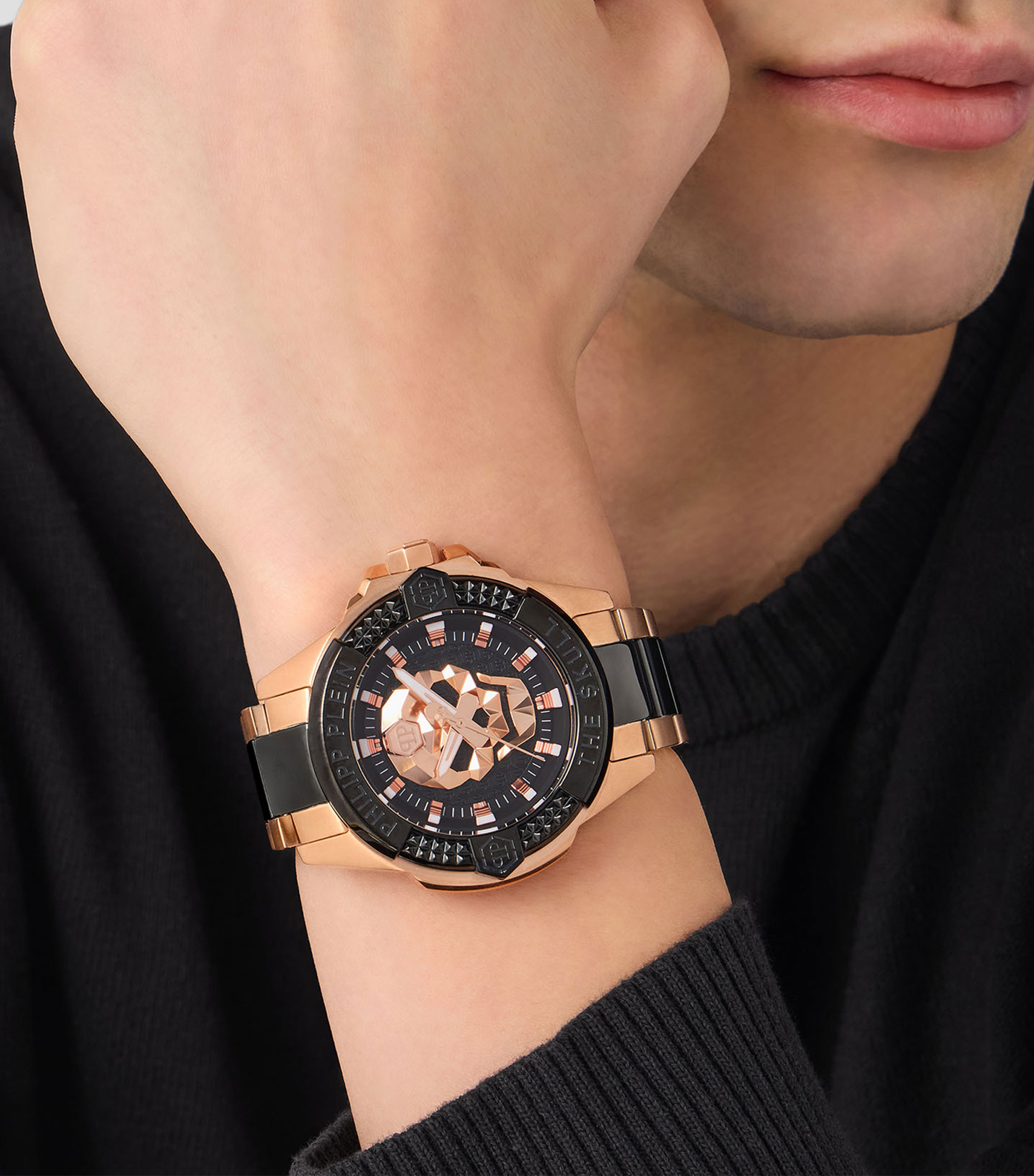 Reloj para Hombre Casual, Bronce, Negro