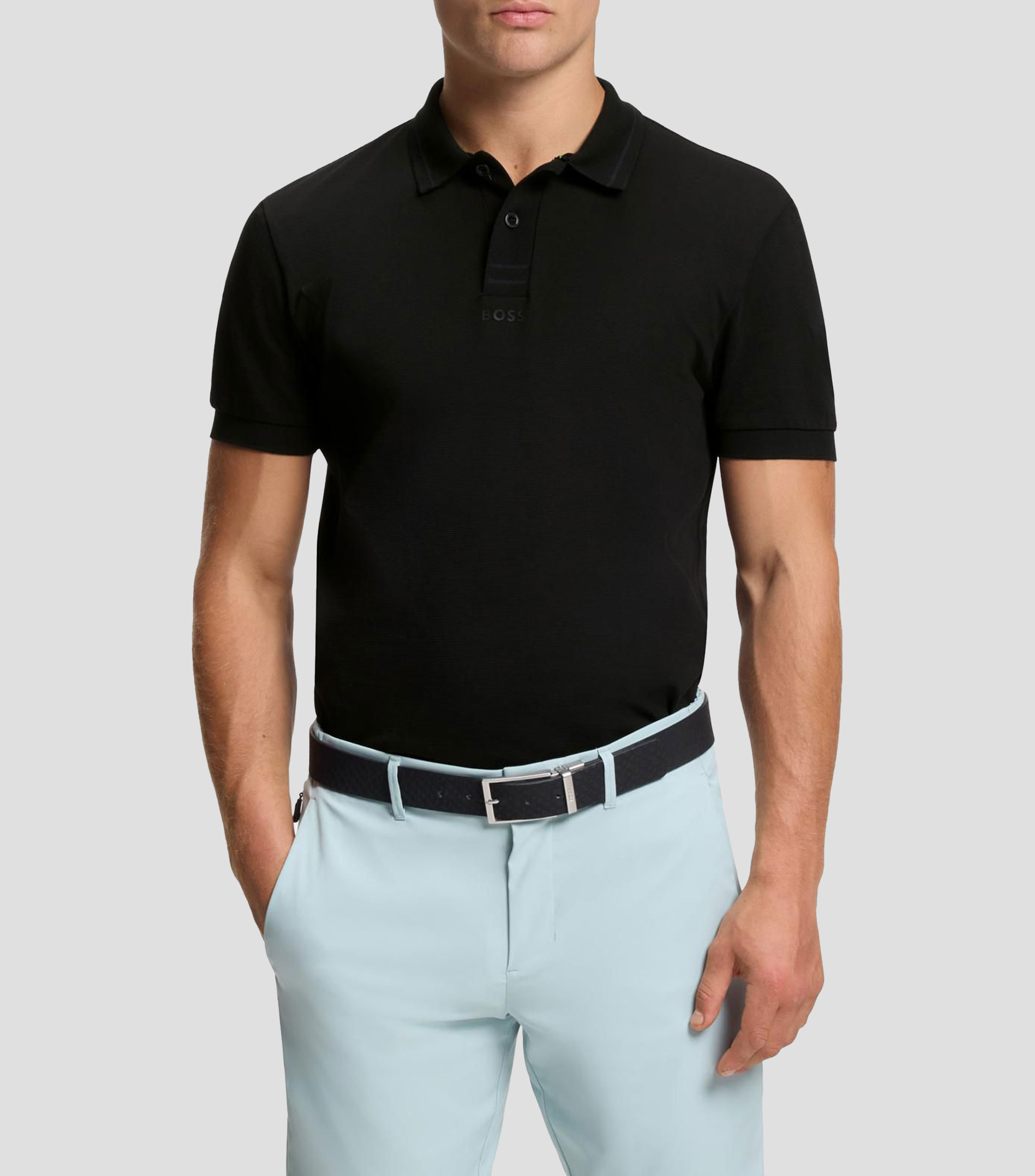 Polo slim fit de piqué de algodón Hombre