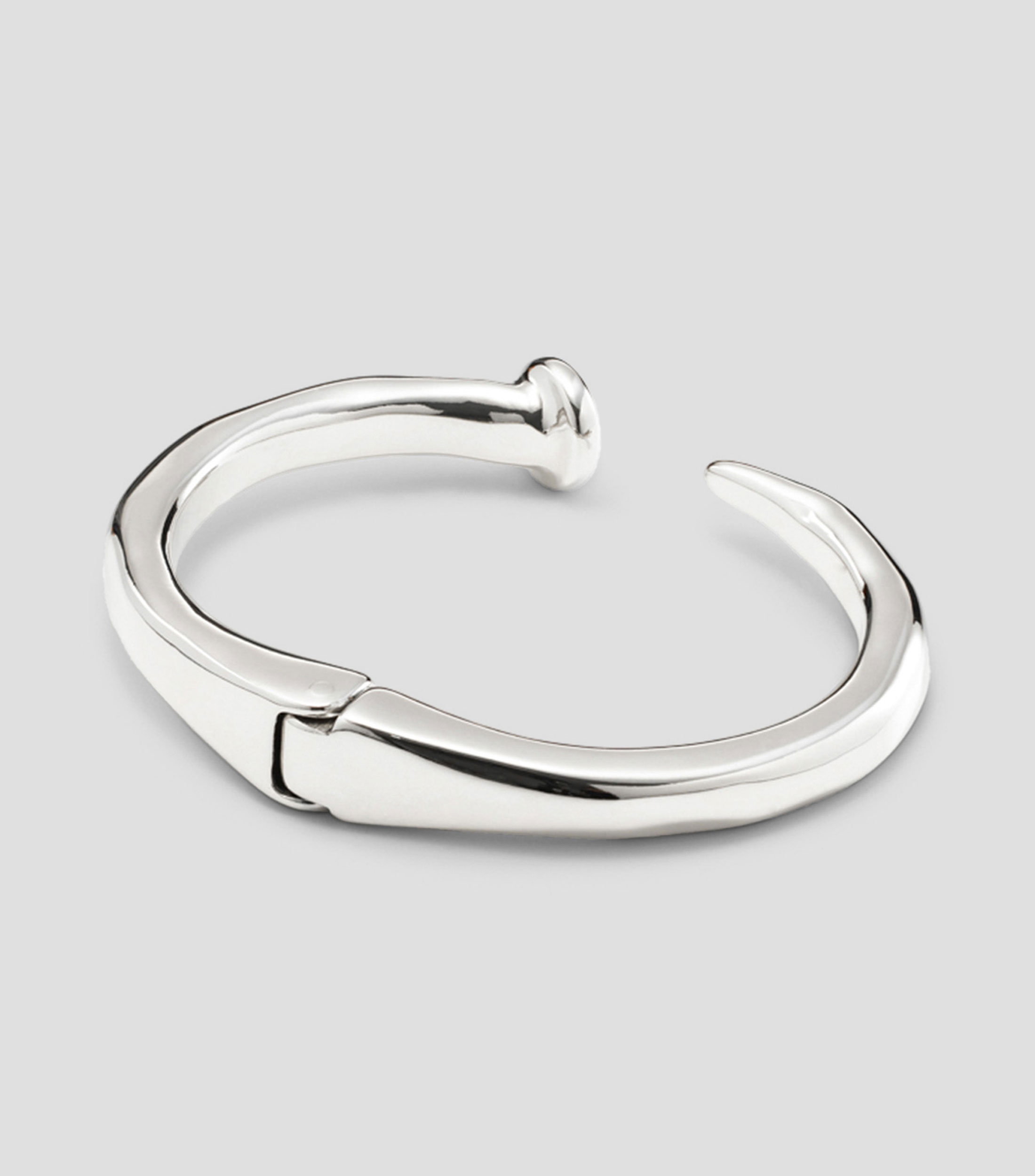 Pulsera Clavo con baño de plata Mujer
