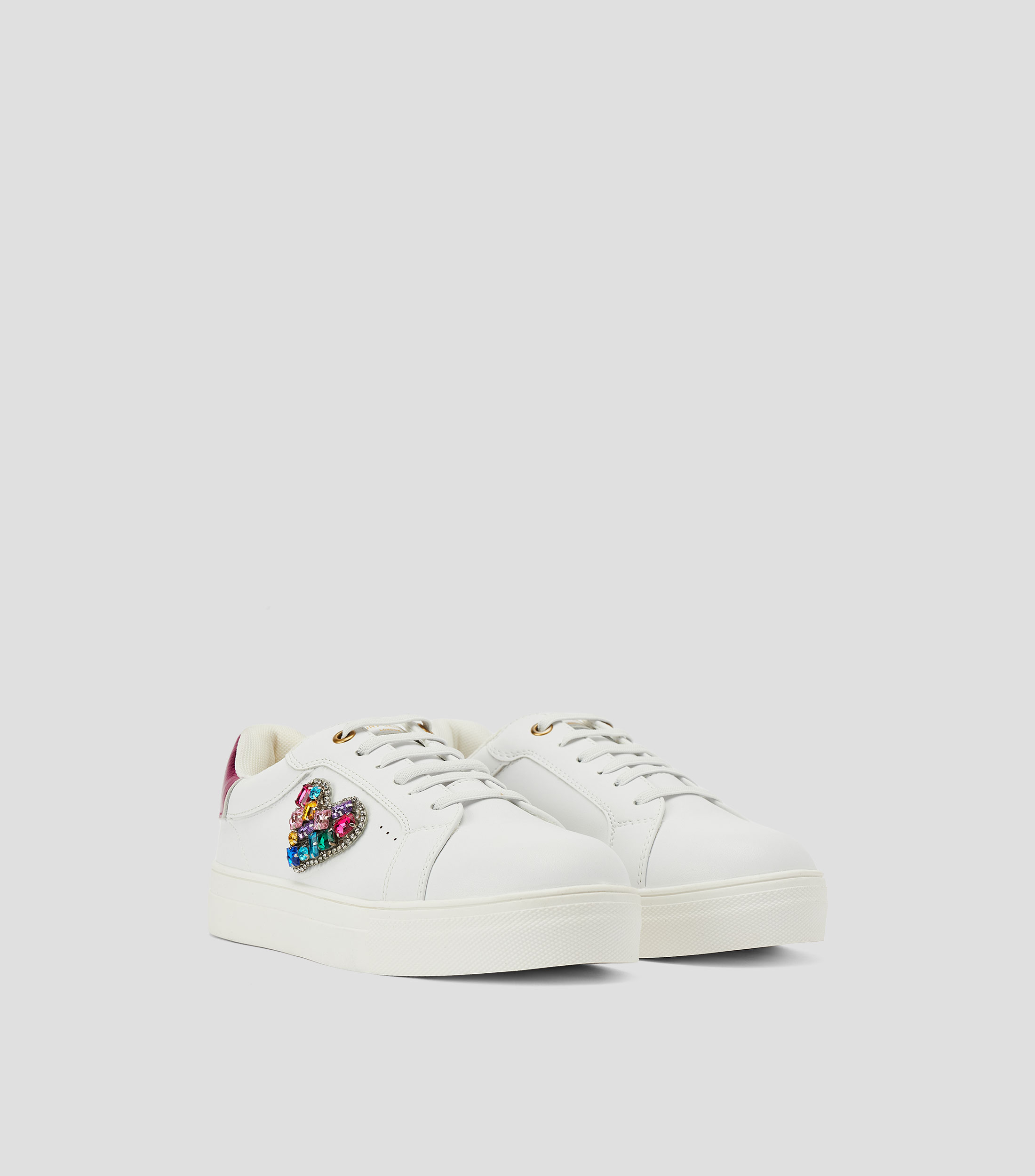 Tenis casuales Mini Lana Gem Heart en piel vacuna Niña