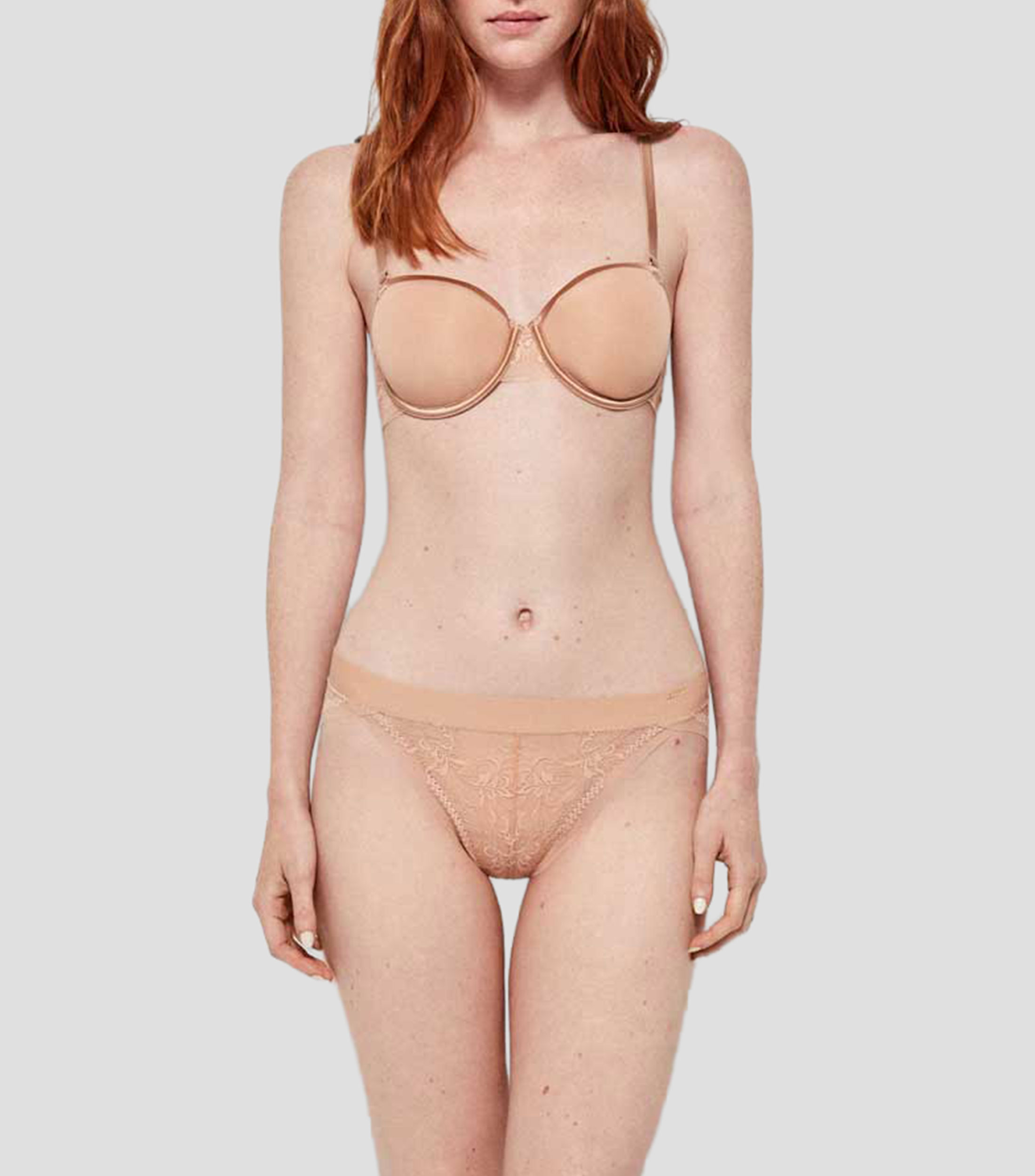 Brasier de encaje strapless ultraligero