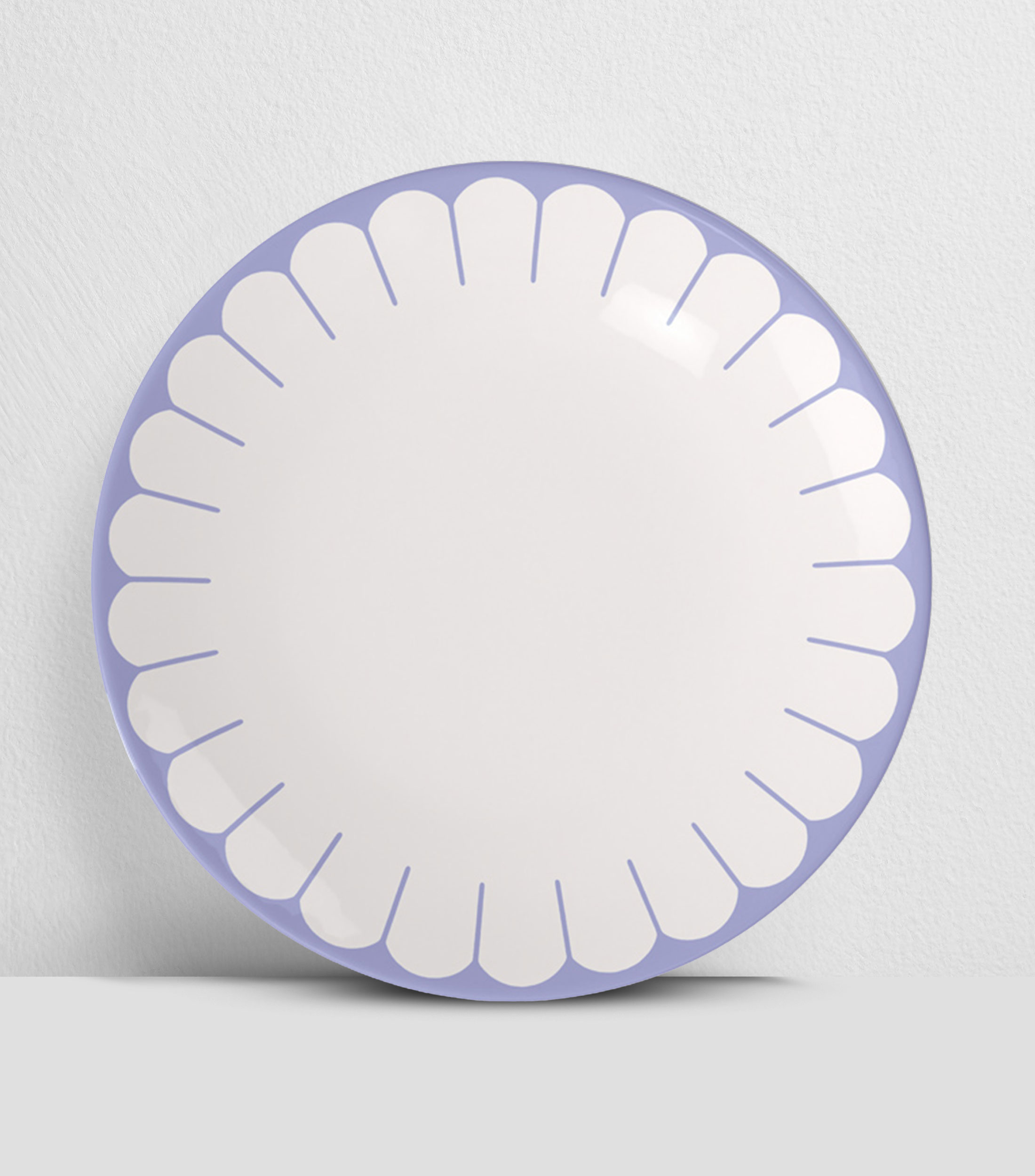Plato Trinche Fleur Bleu Estampado