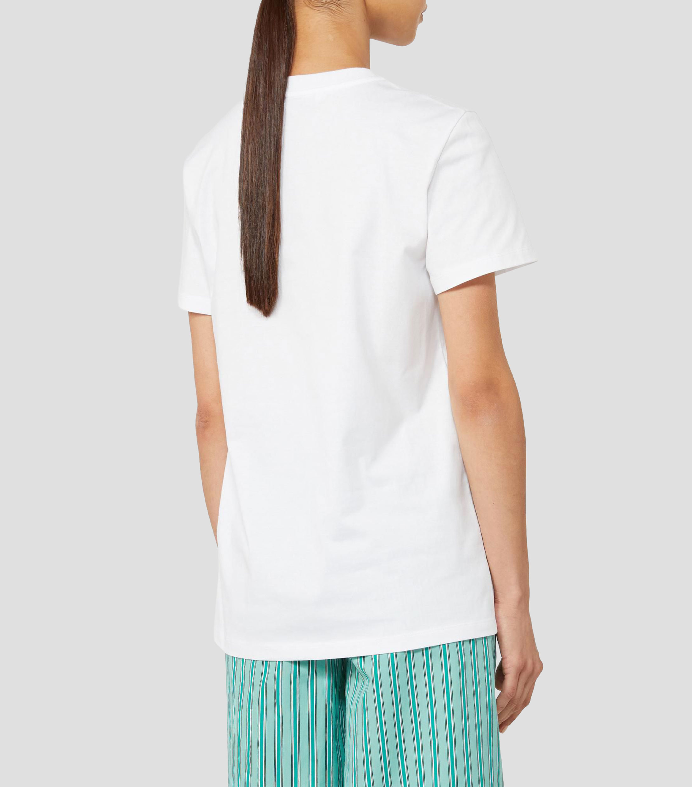 Playera cuello redondo manga corta estampada Mujer