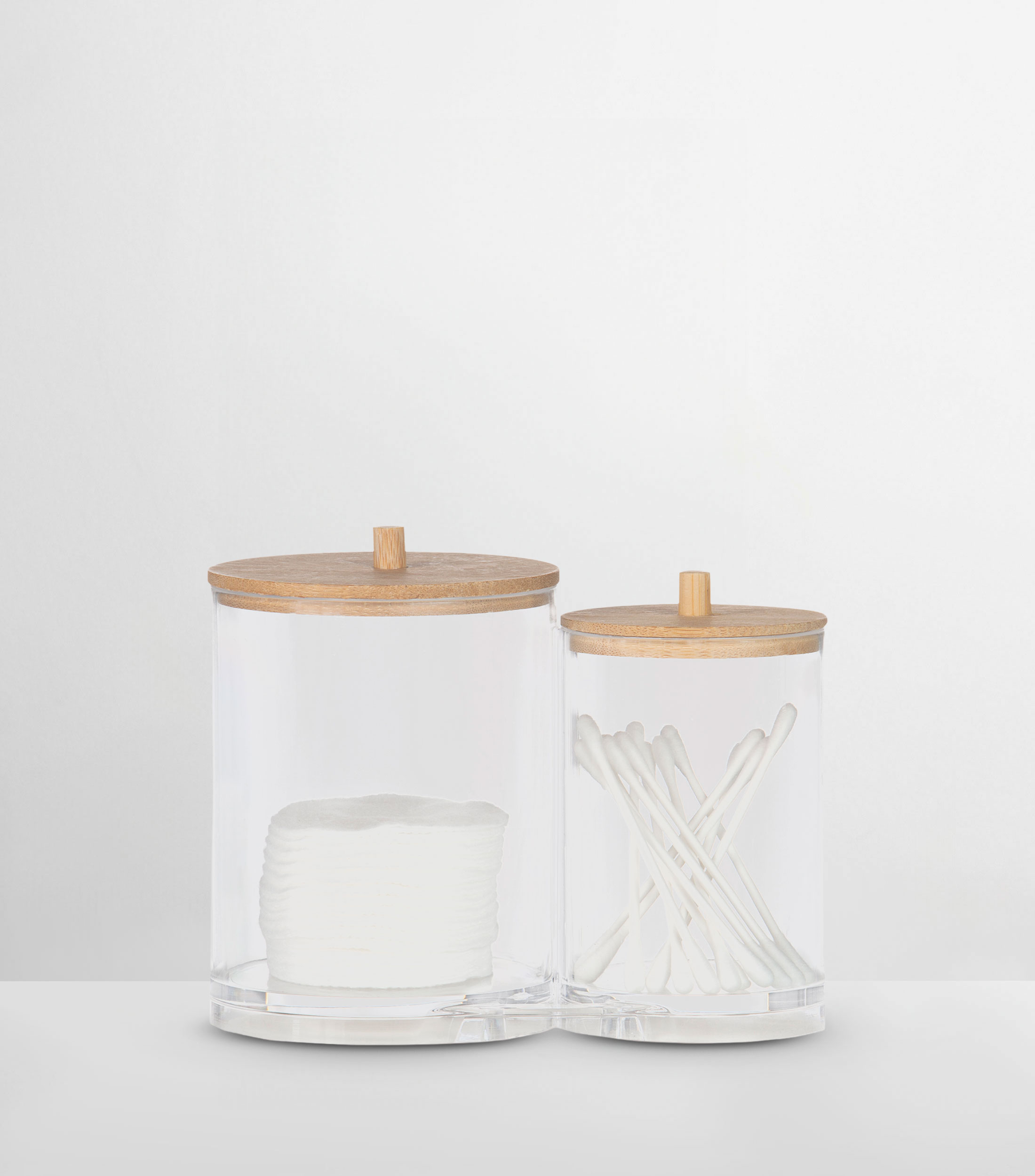 Set 2 contenedores organizadores para baño en acrílico