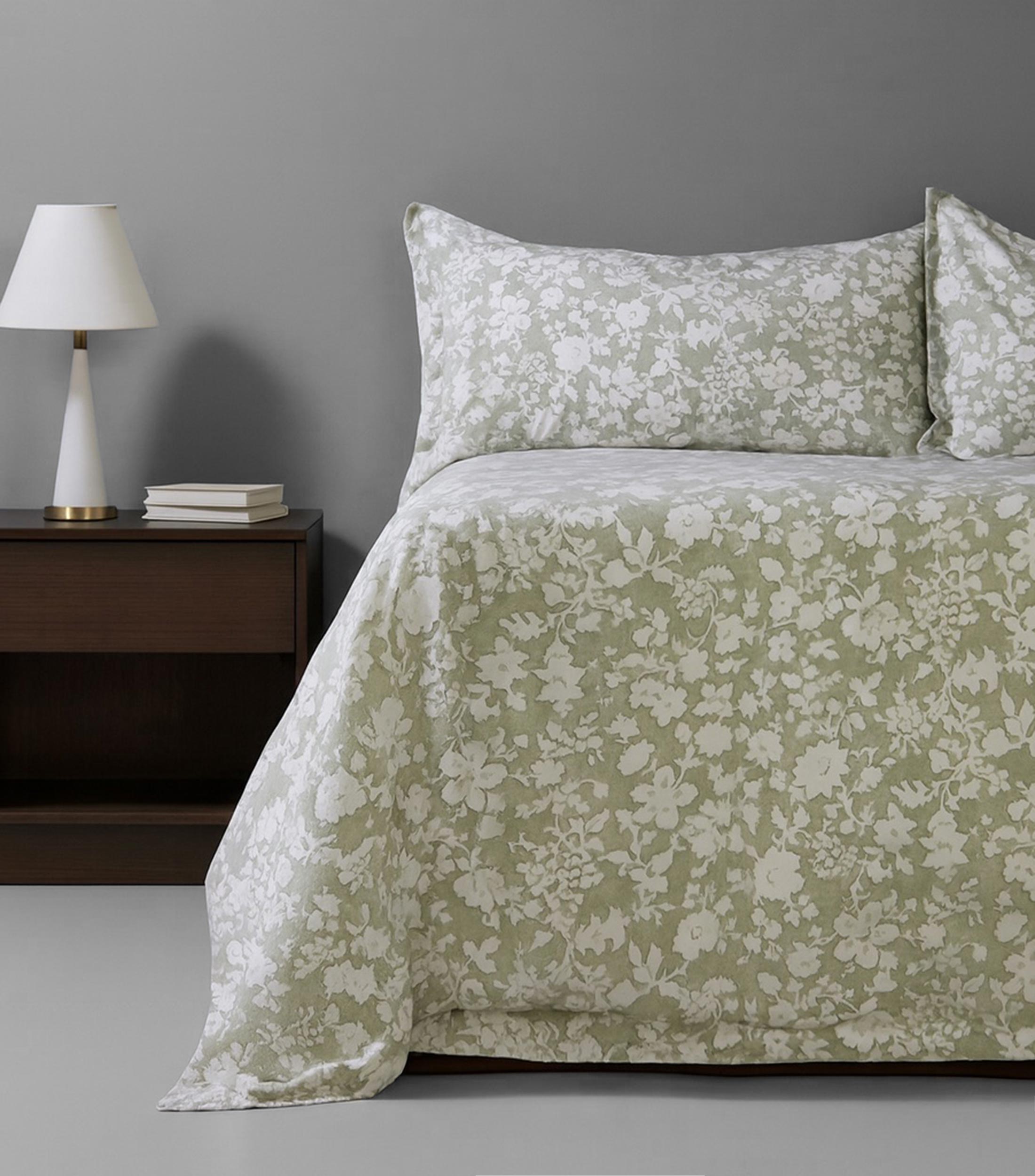 Juego de funda para duvet king size Heather verde