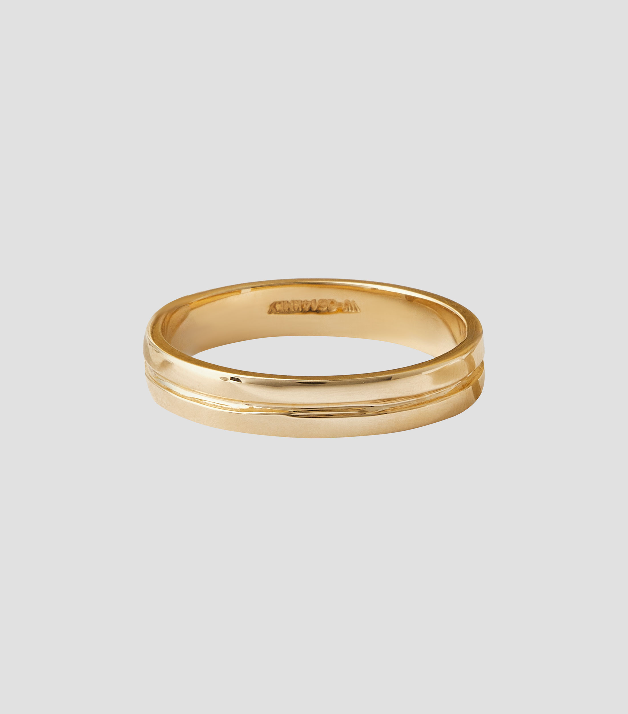 Anillo en oro amarillo de 14 kilates Hombre