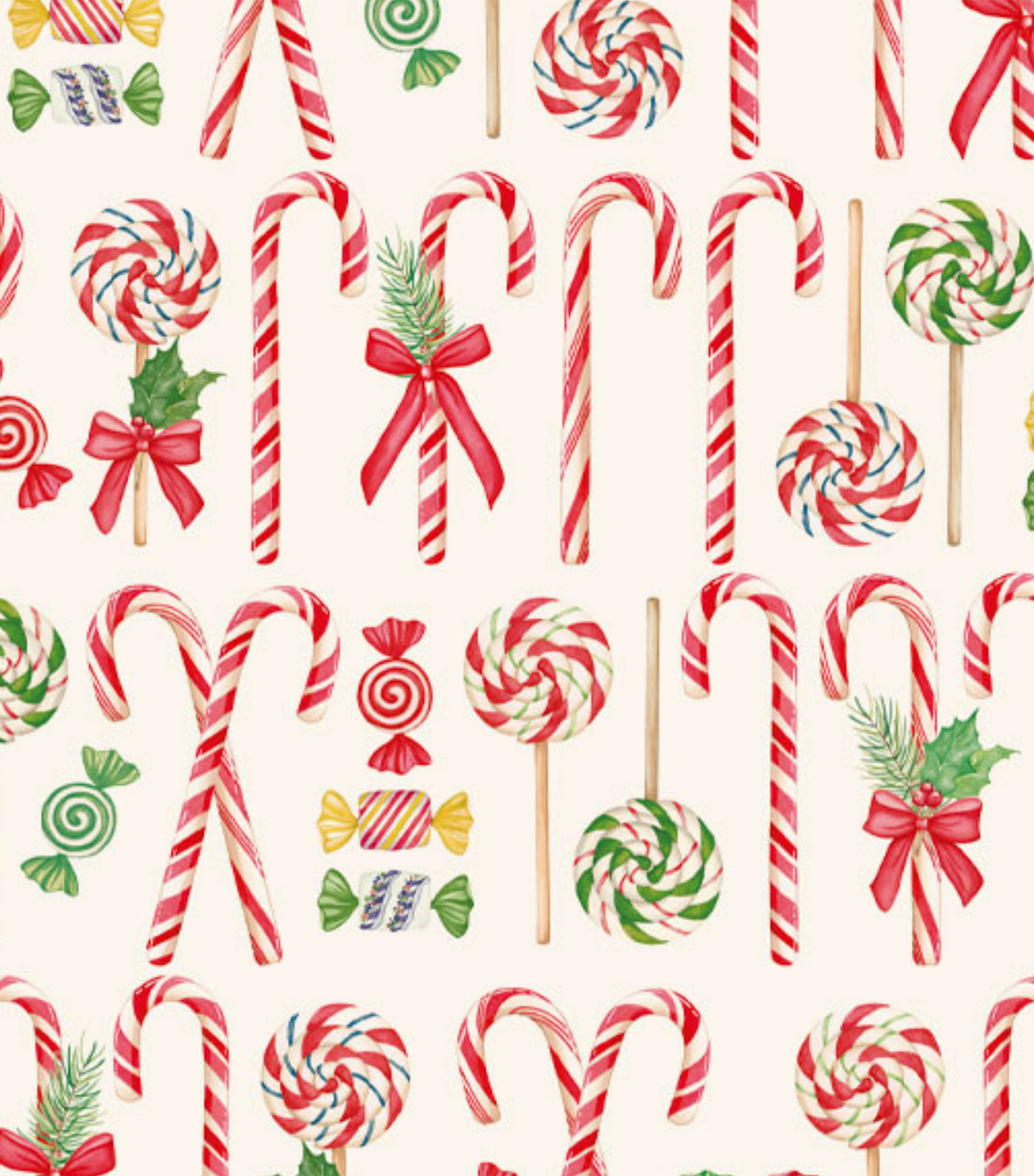 Pliego de papel para envolver, Bastones de Caramelos