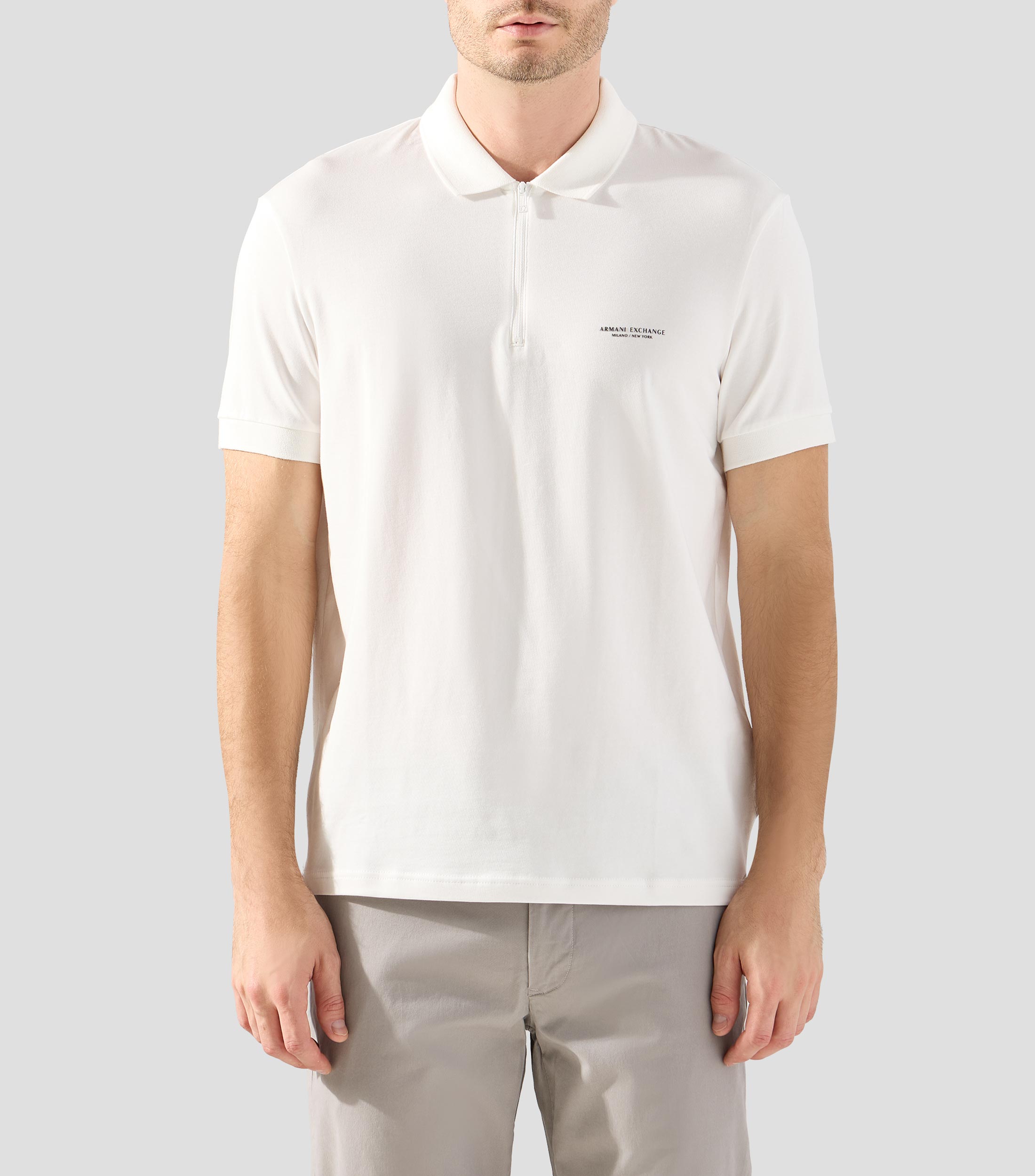 Playera tipo polo manga corta lisa Hombre