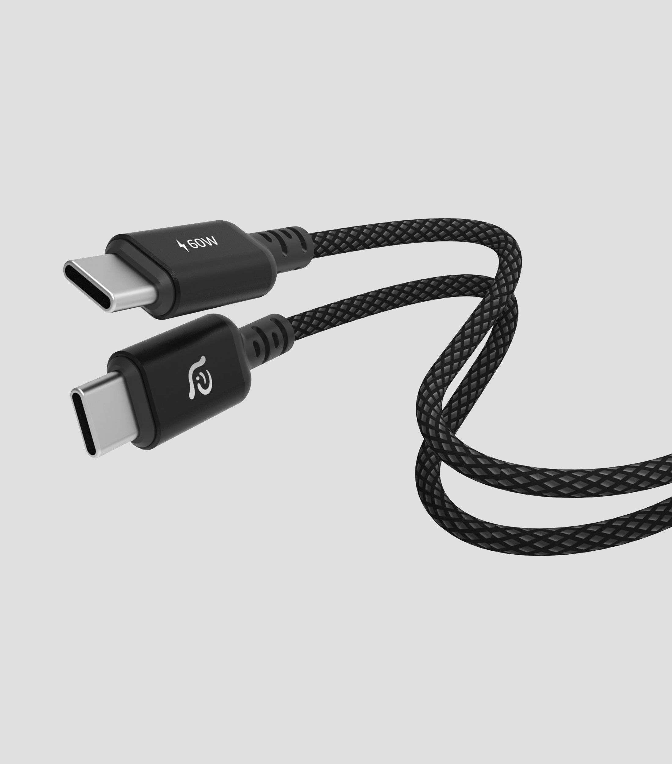 Cable USB Casa S120 trenzado Negro