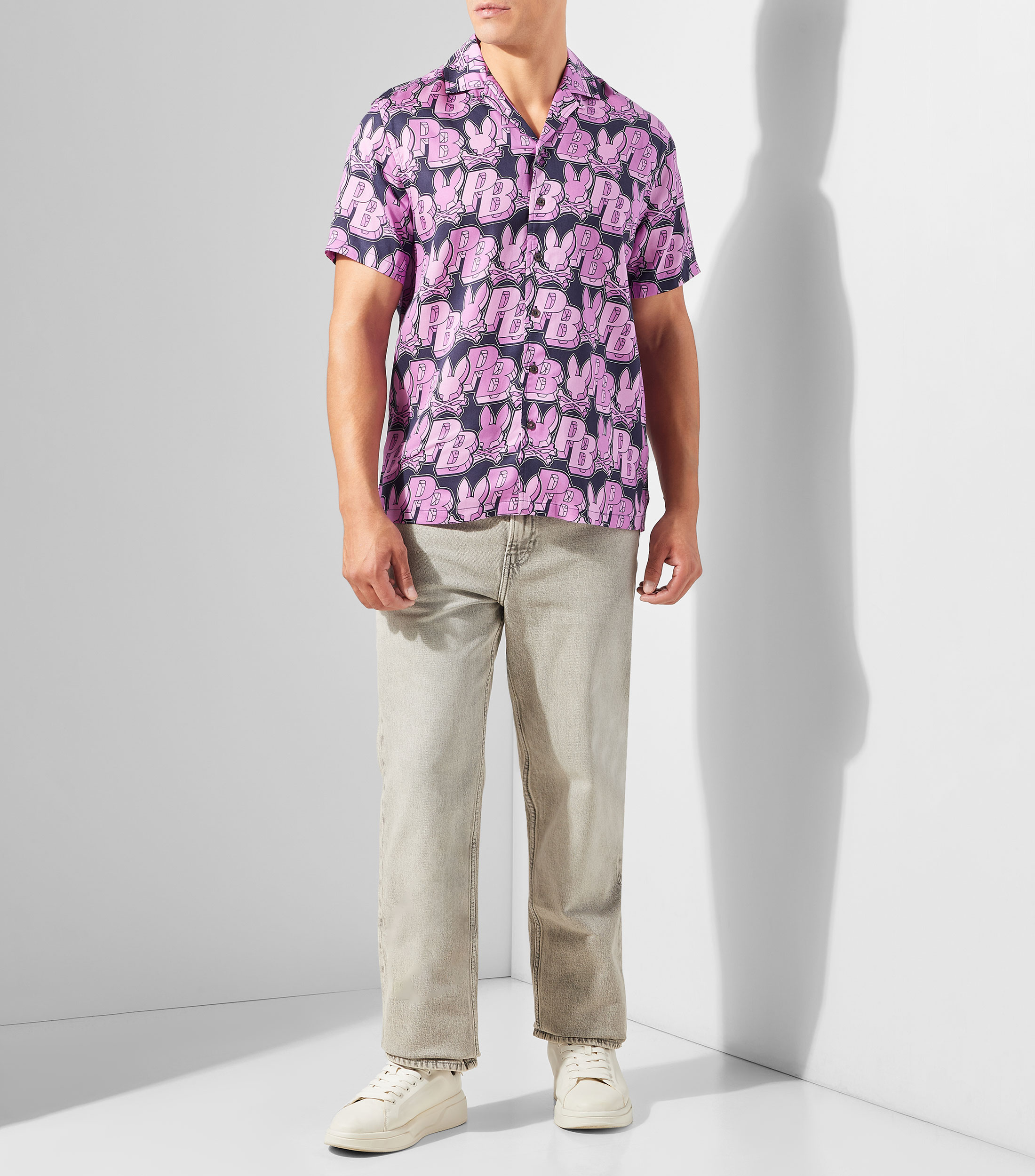 Camisa Hawaiana estampada manga corta Hombre