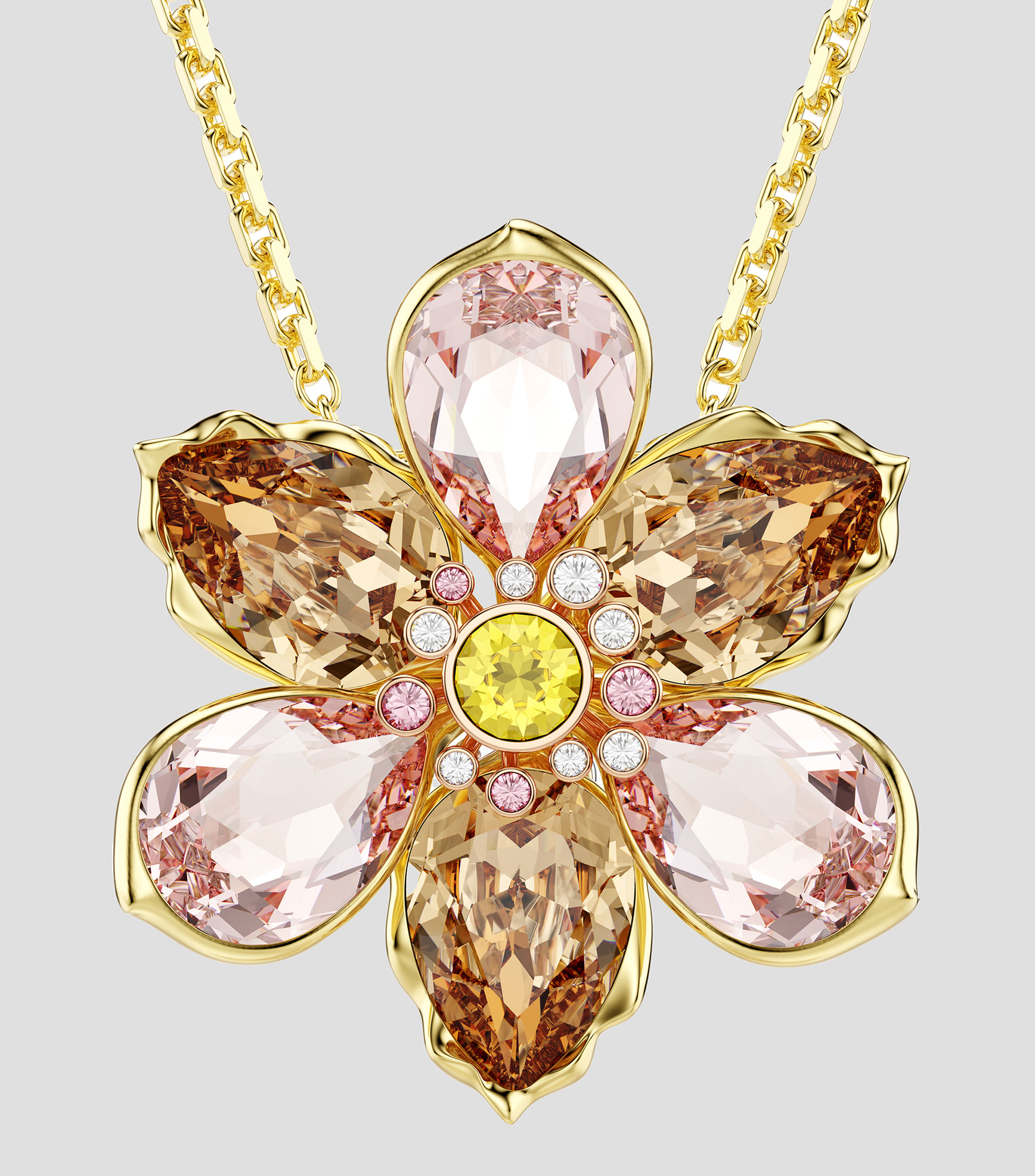 Collar Flor con cristales Unisex