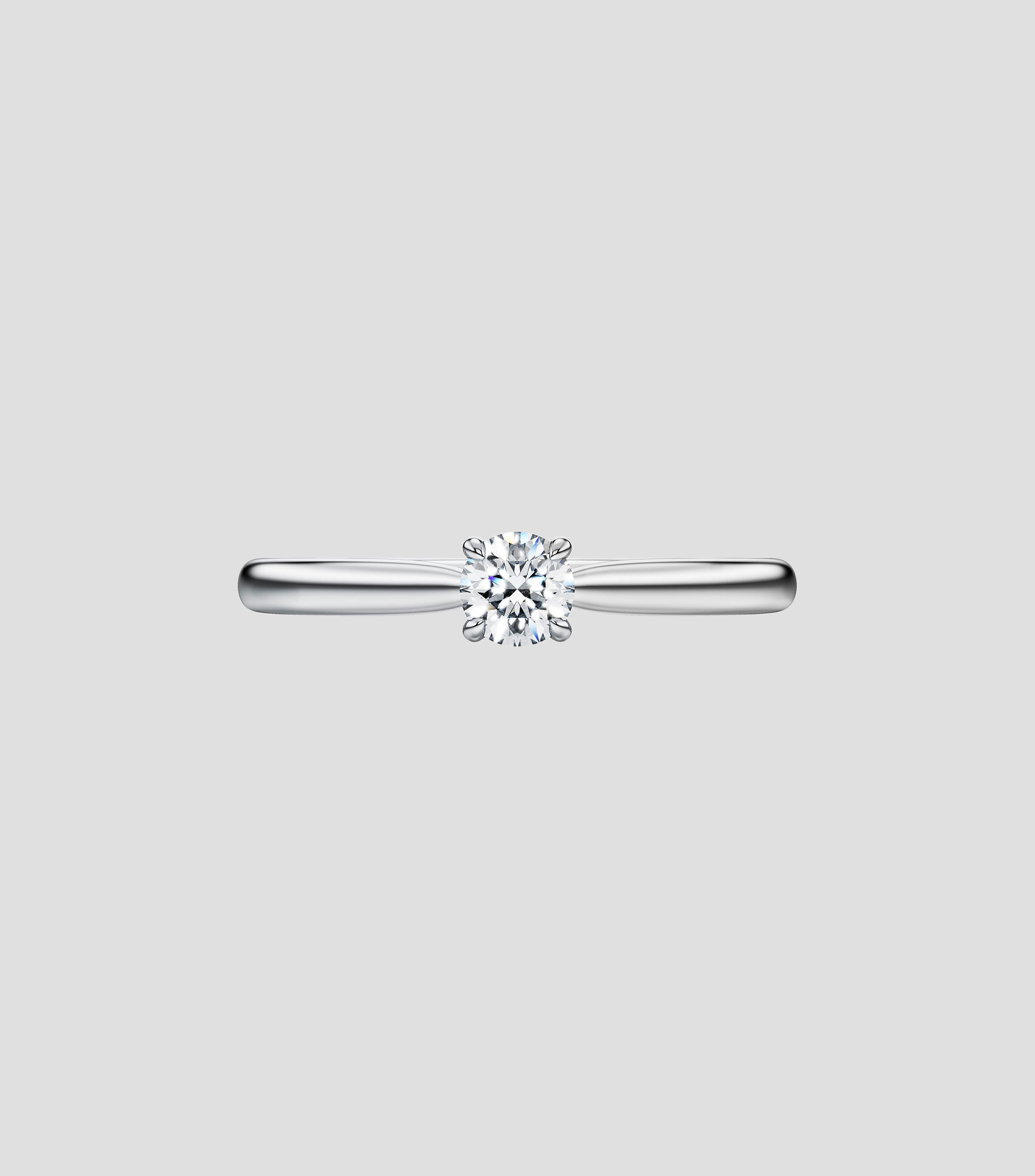 Anillo solitario en plata con diamante Eternity Mujer