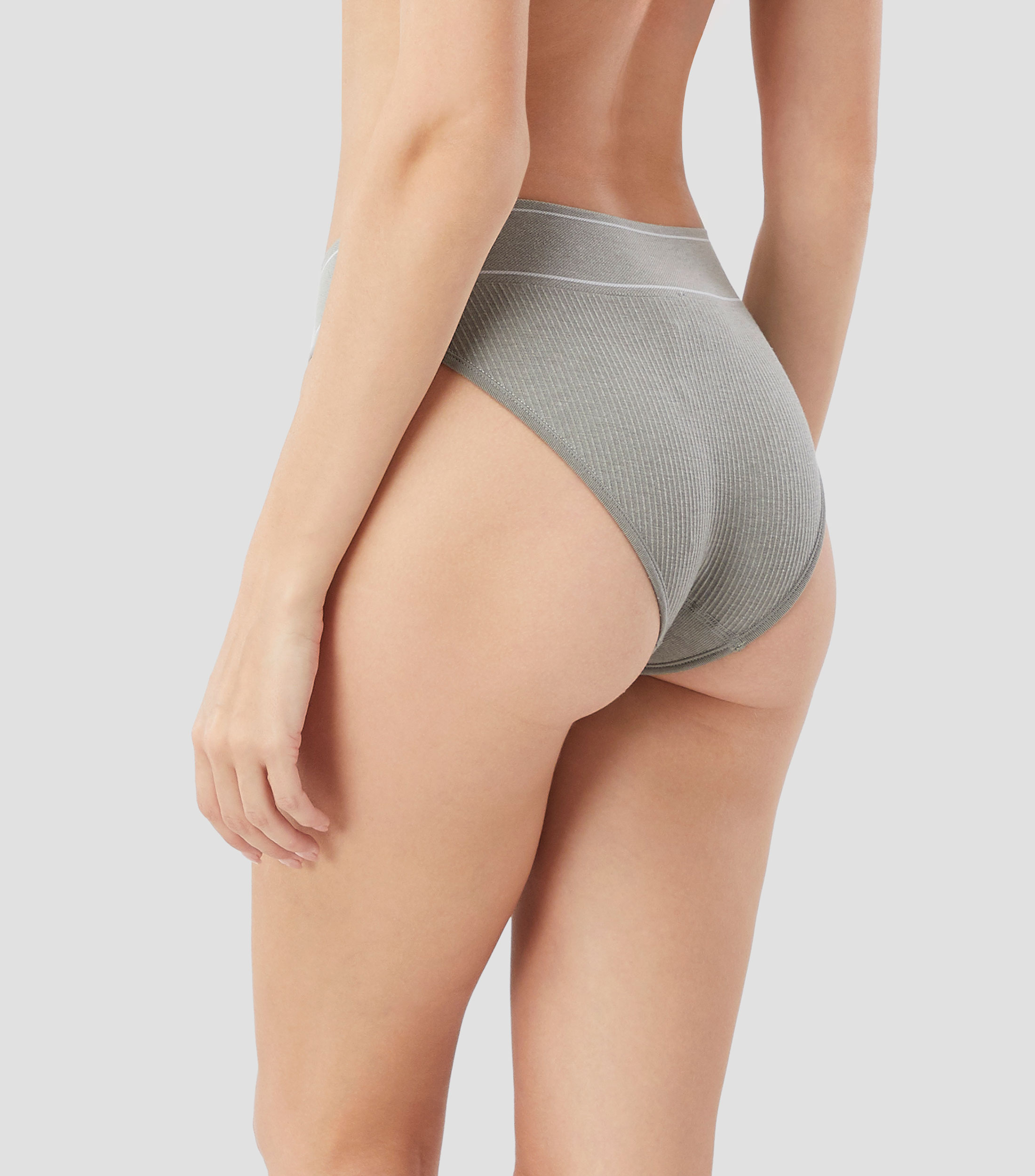 Bikini Bottom Tipo Hipster con Logotipo Mujer