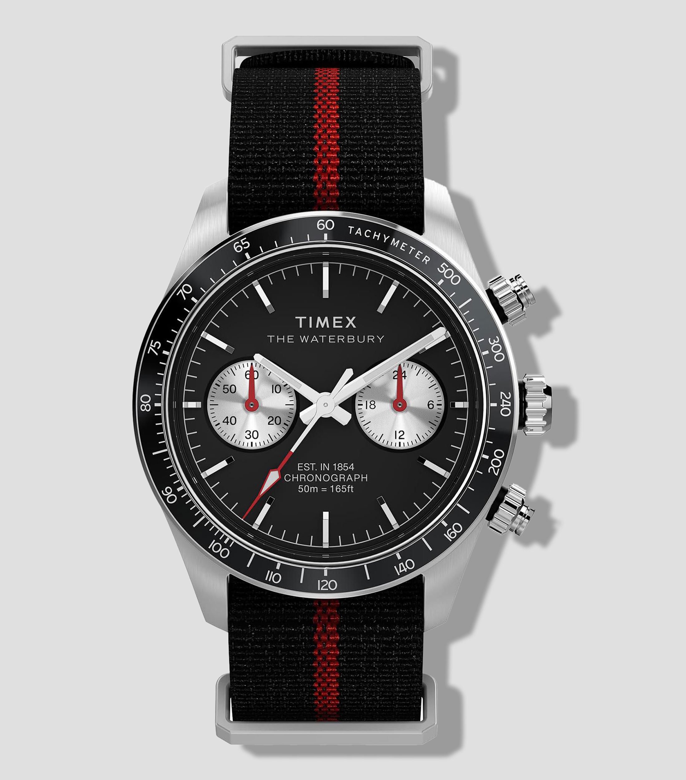 Reloj para Hombre Waterbury casual plateado, negro