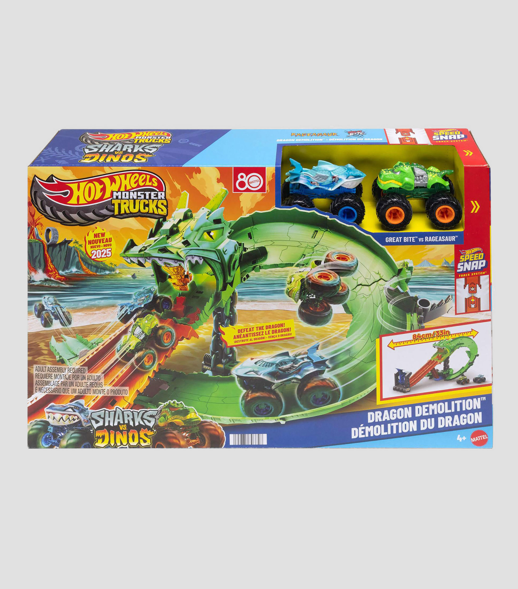 Pista Tiburones vs Dinosaurios