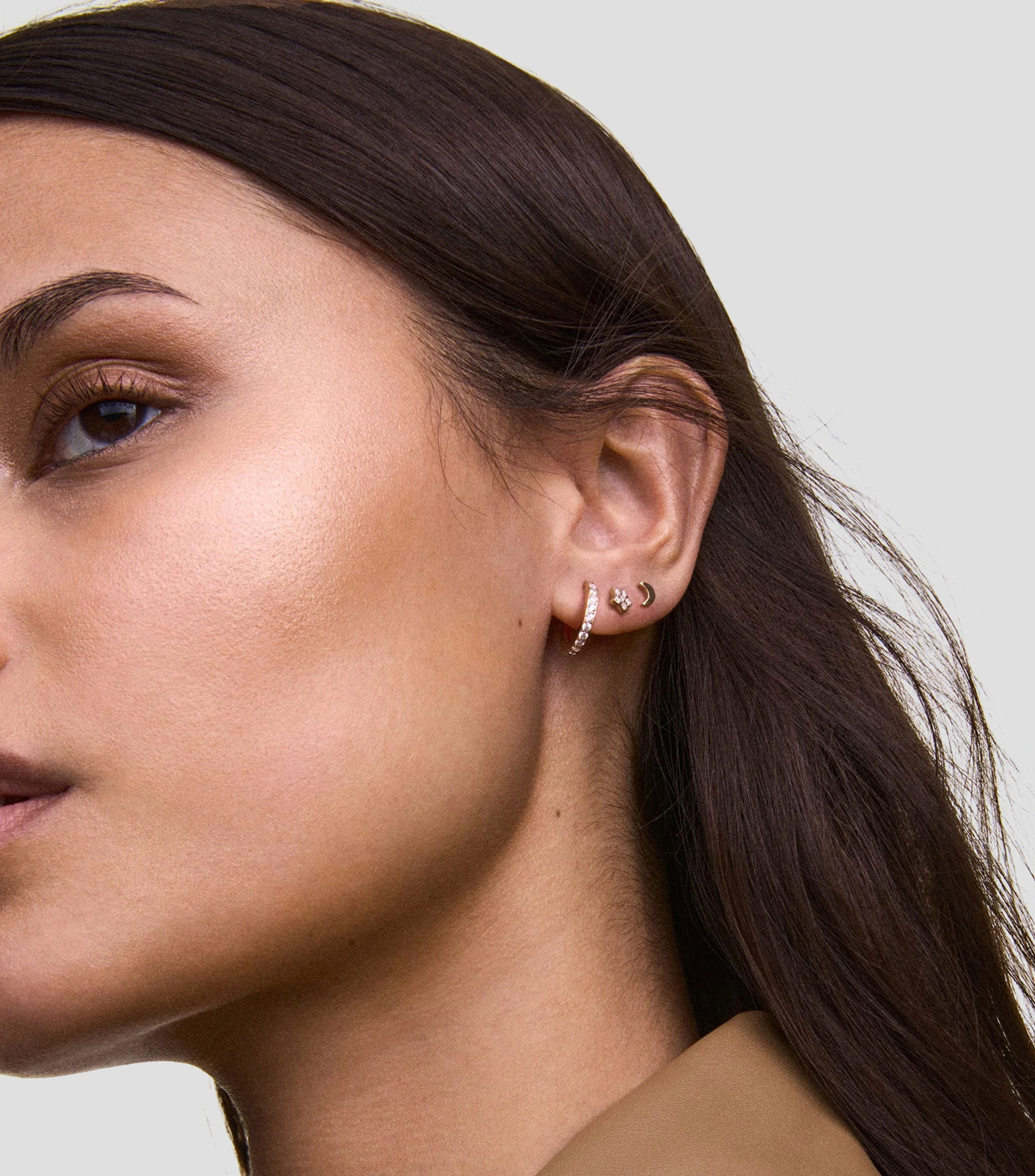 Arete Micro Luna Mujer
