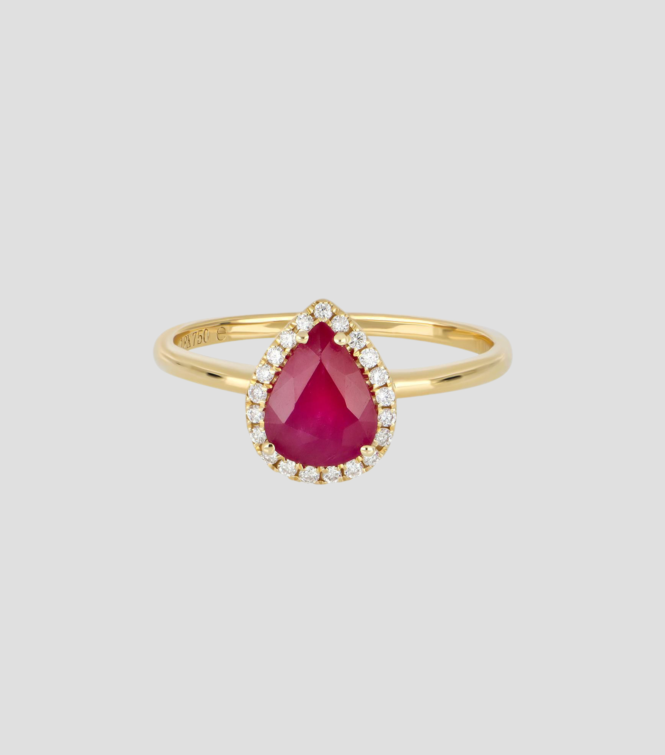 Anillo en Oro amarillo de 18 Kilates Mujer