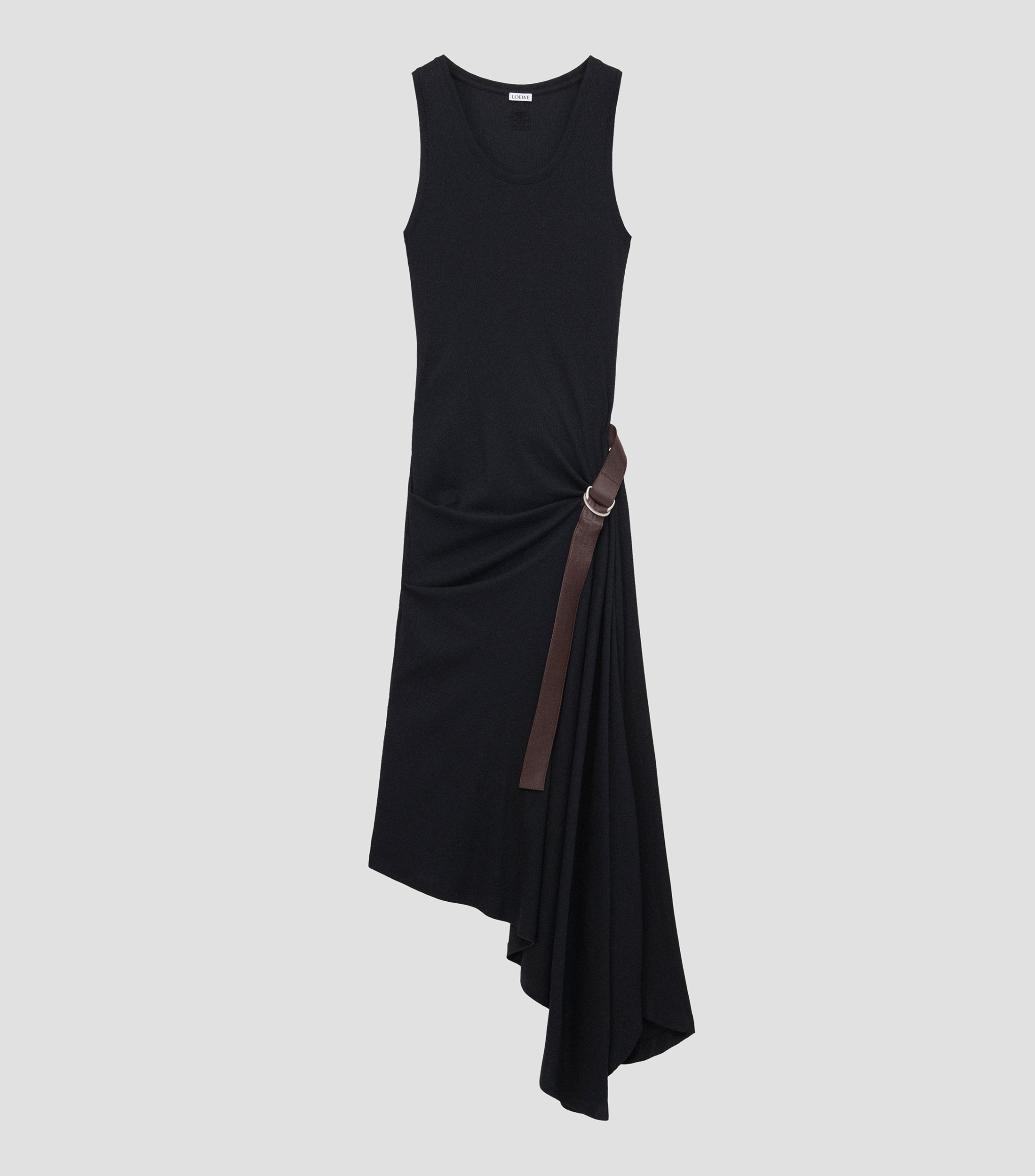 Vestido midi liso Mujer