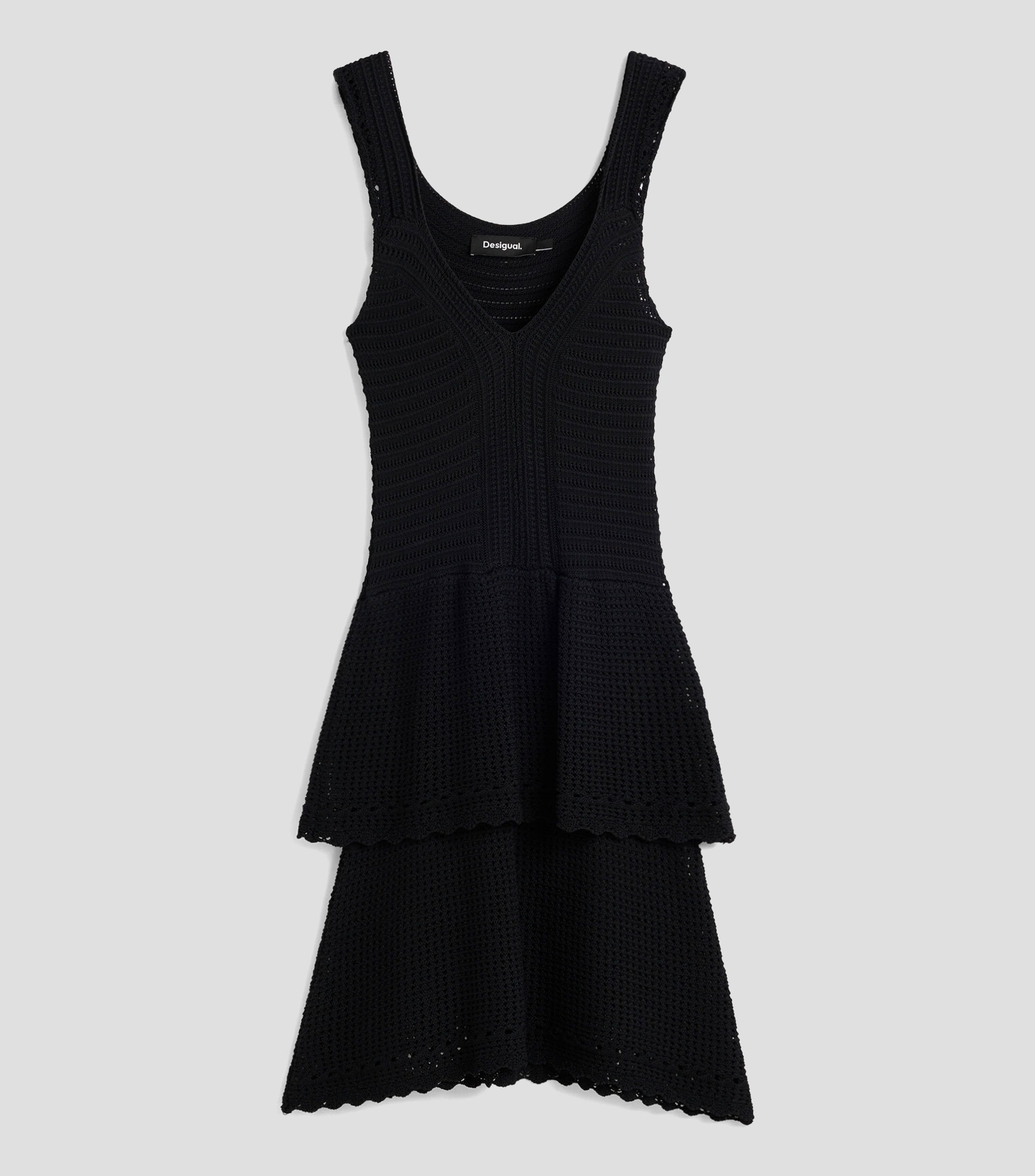 Vestido corto liso Mujer