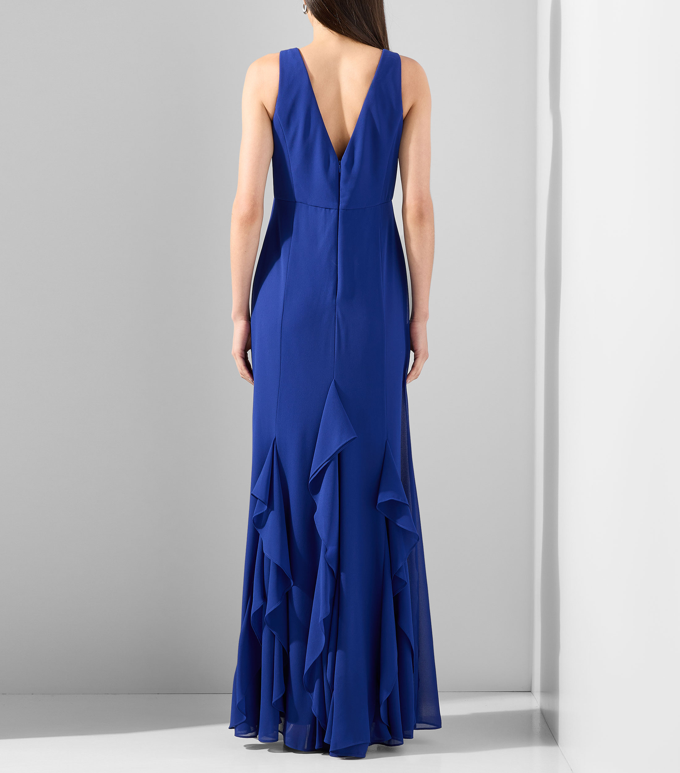 Vestido de fiesta largo liso Mujer