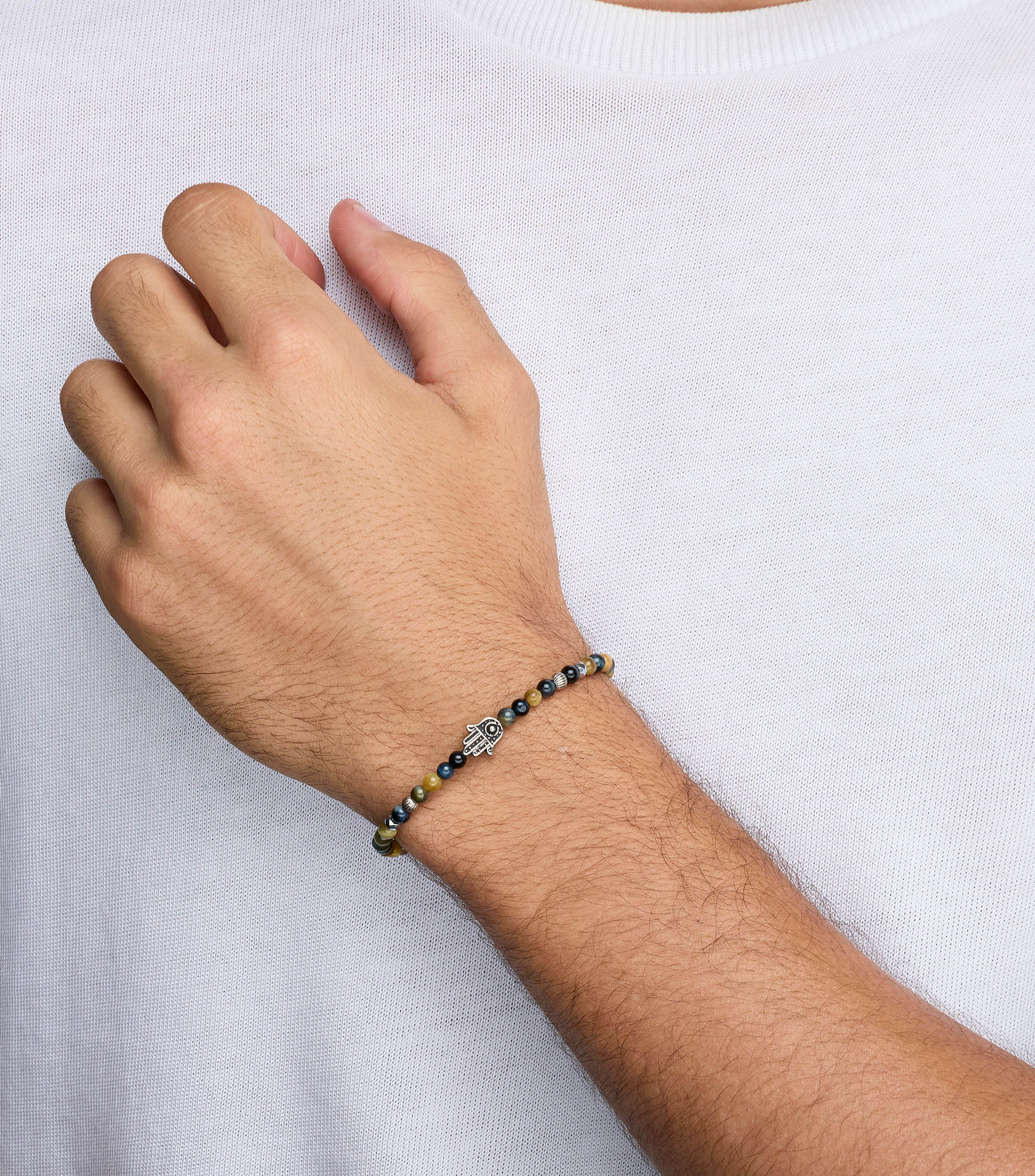 Pulsera de ojo de tigre Hombre