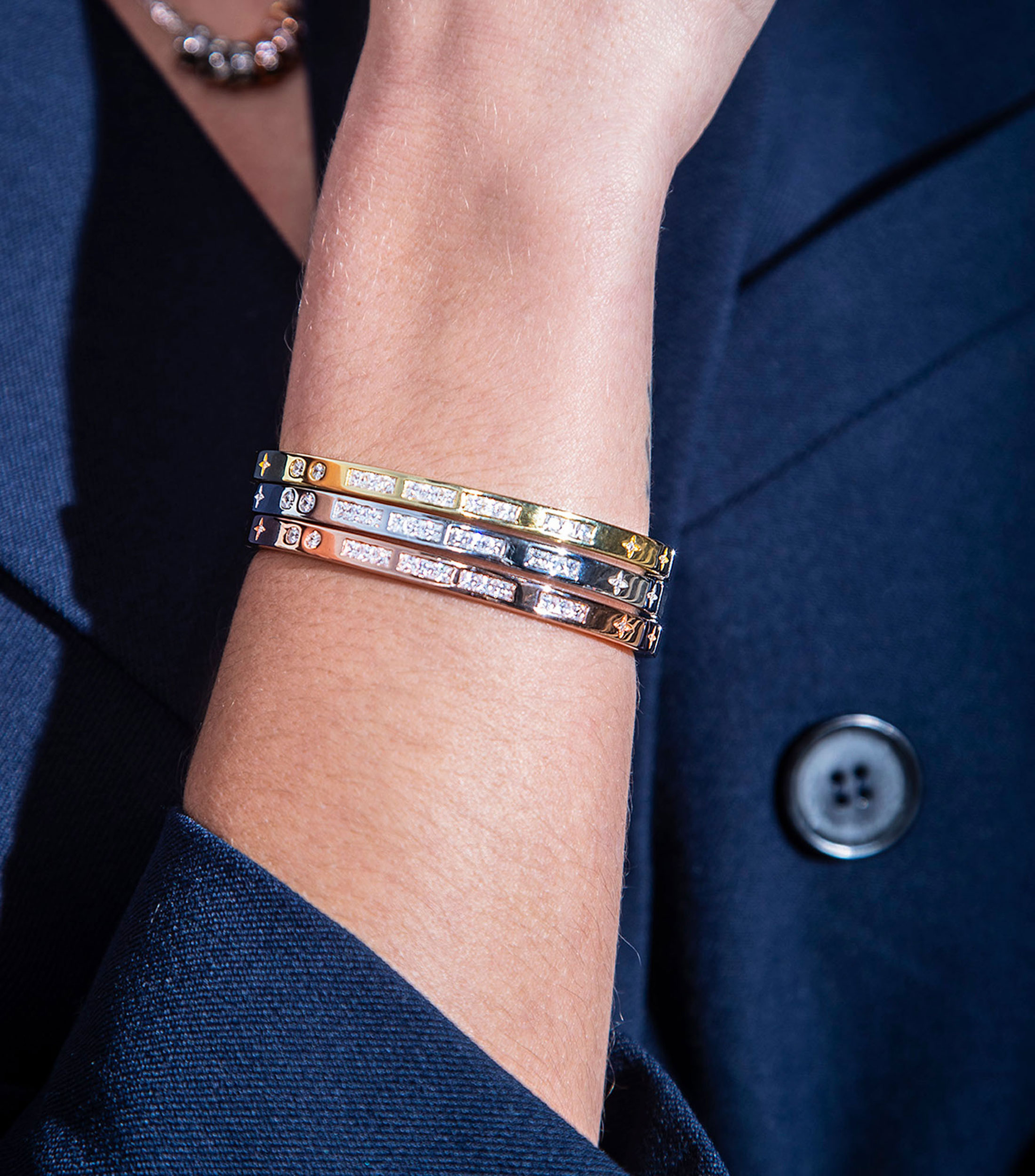 Brazalete con Incrustaciones Morse Code Unisex