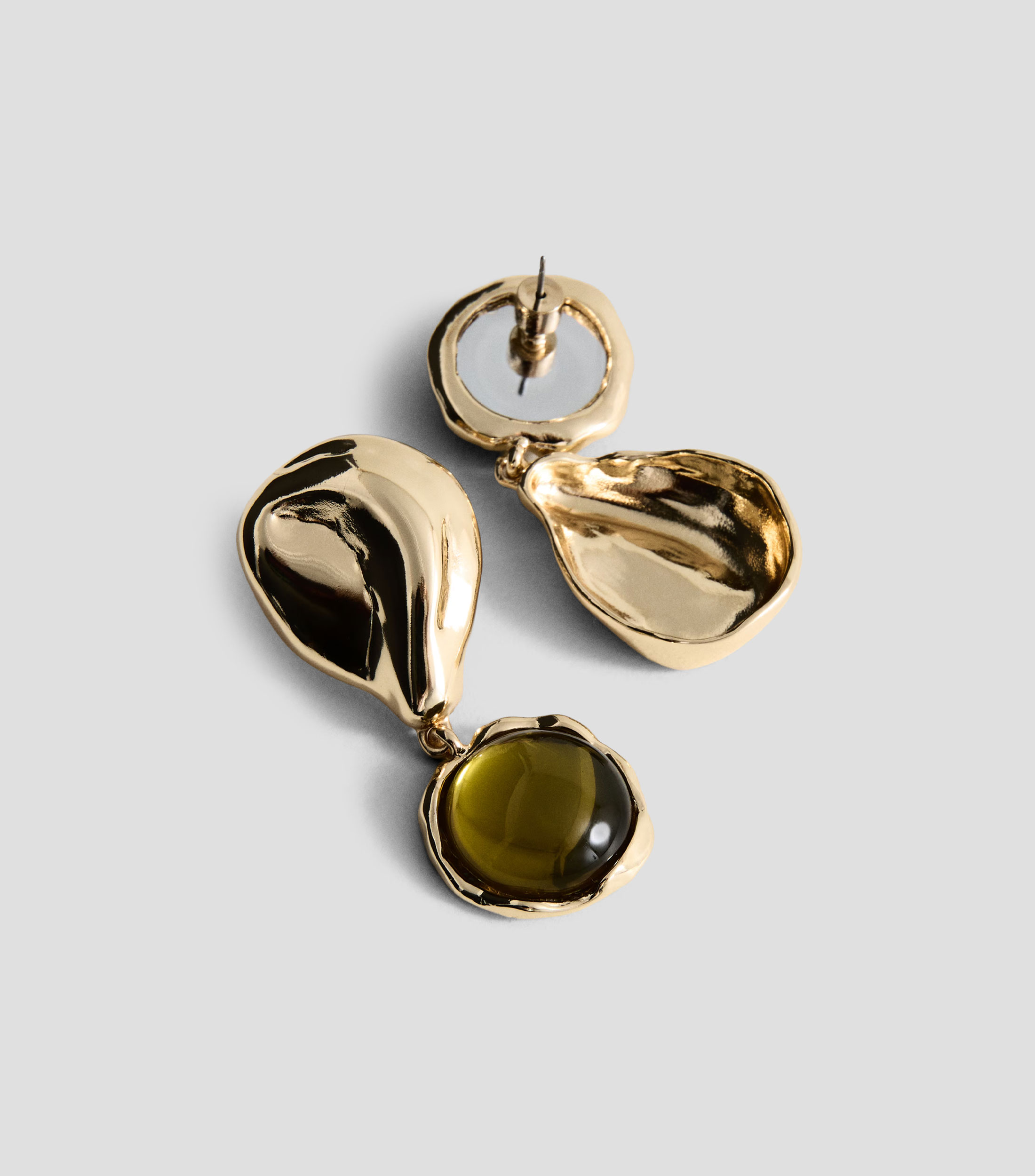 Pendientes colgantes Esther con aplique de resina Mujer