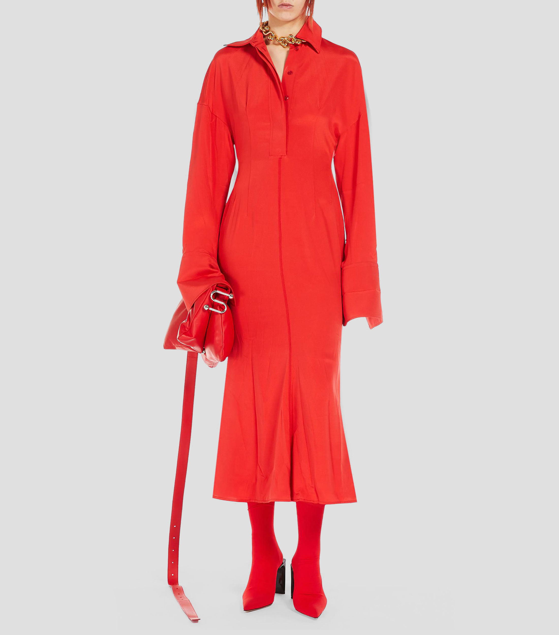 Vestido Midi manga larga Mujer