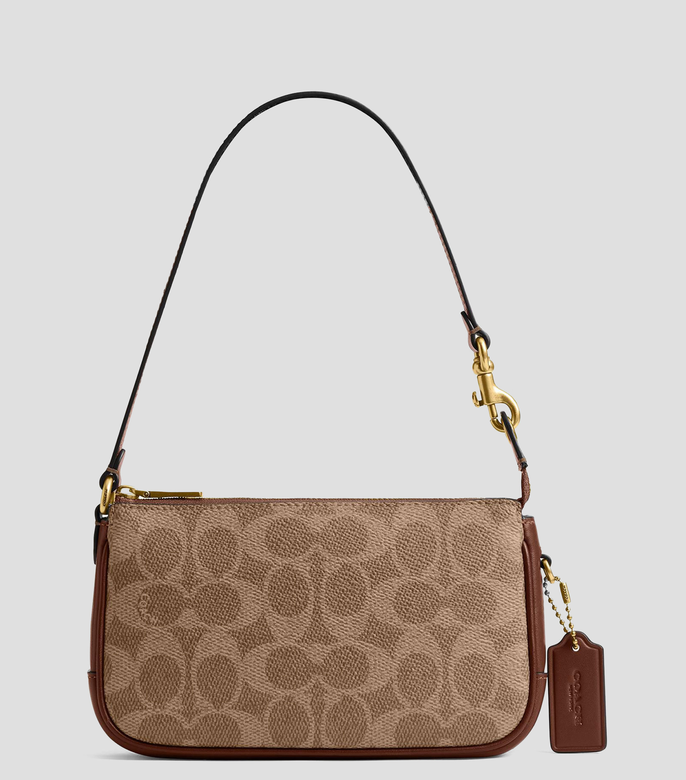 Bolsa shoulder café Plaza estampada Mujer