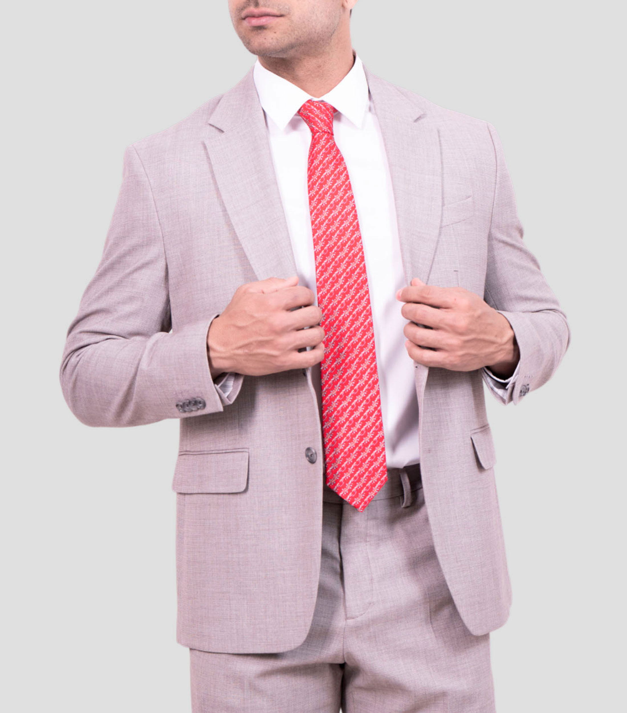 Corbata ancha en seda rojo quemado estampada Quetzalcóatl