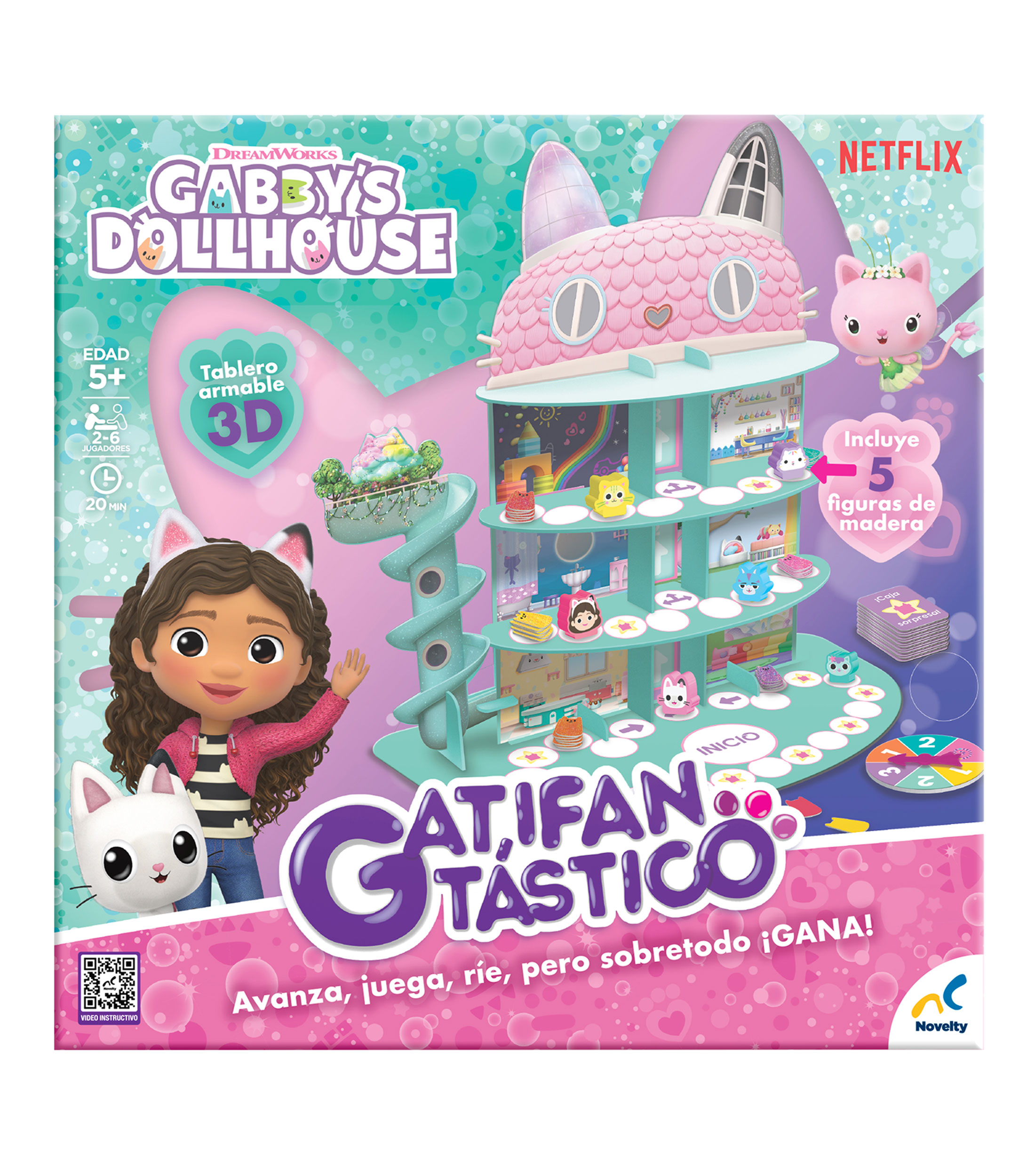 Juego de mesa Infantil Gati-fantástico Gabby's Dollhouse