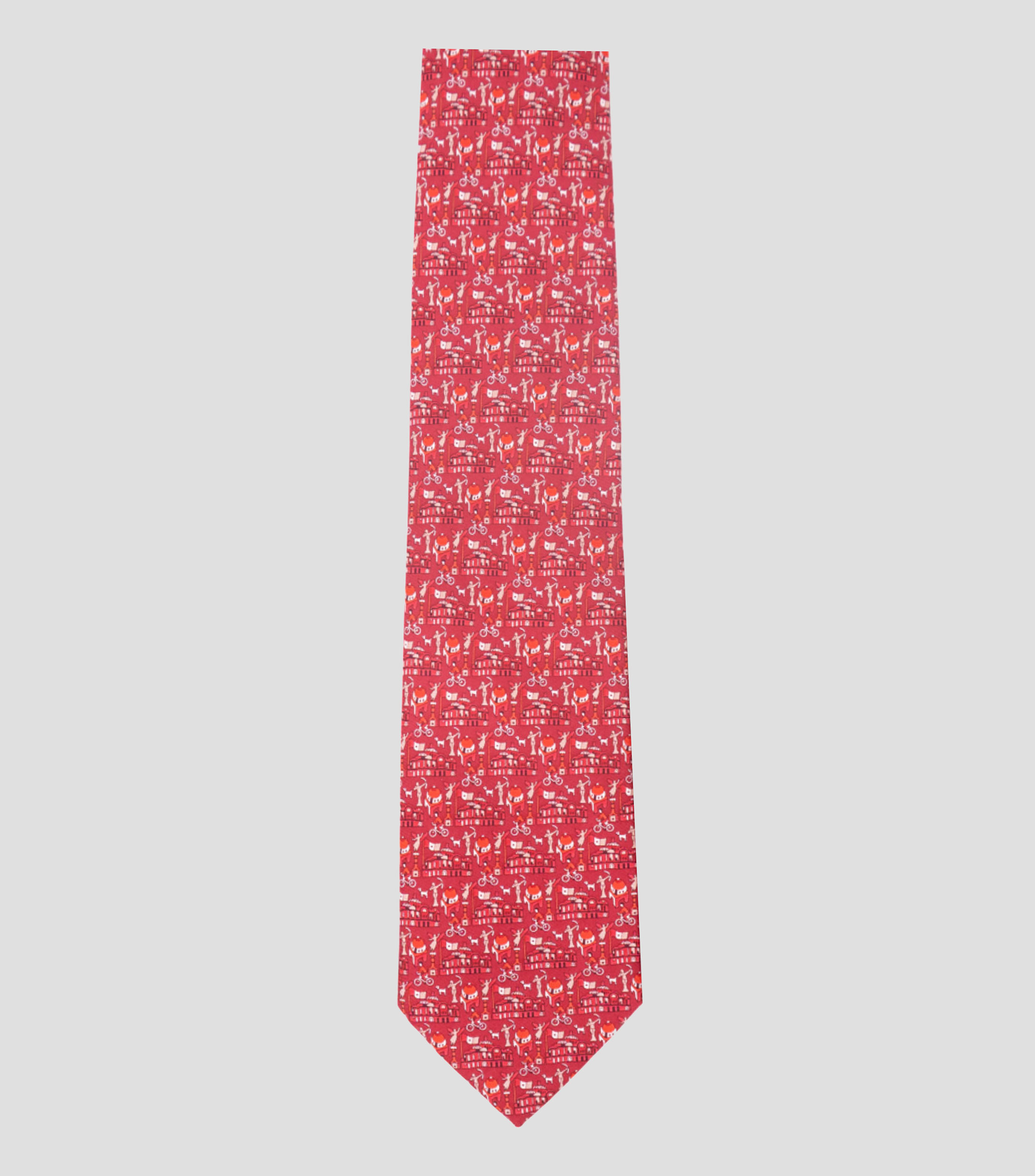 Corbata ancha de seda estampada