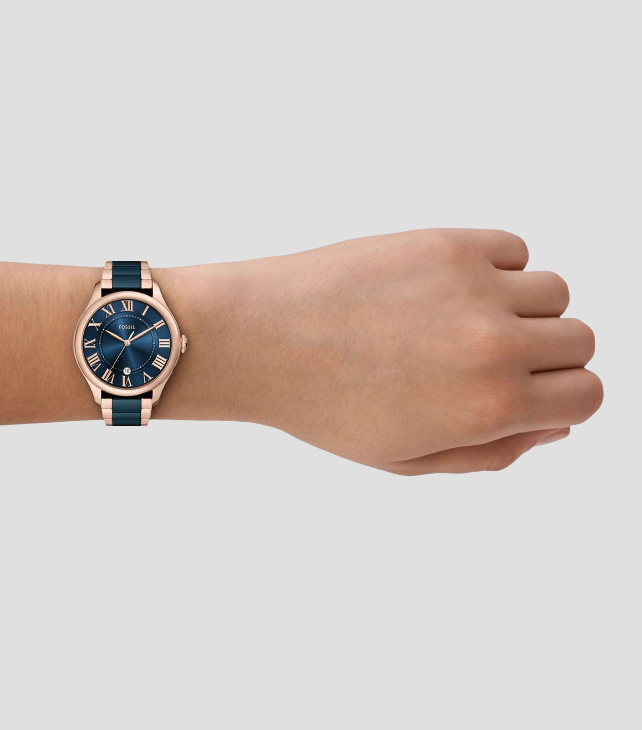 Reloj para Mujer Clasico Oro Rosa, Azul