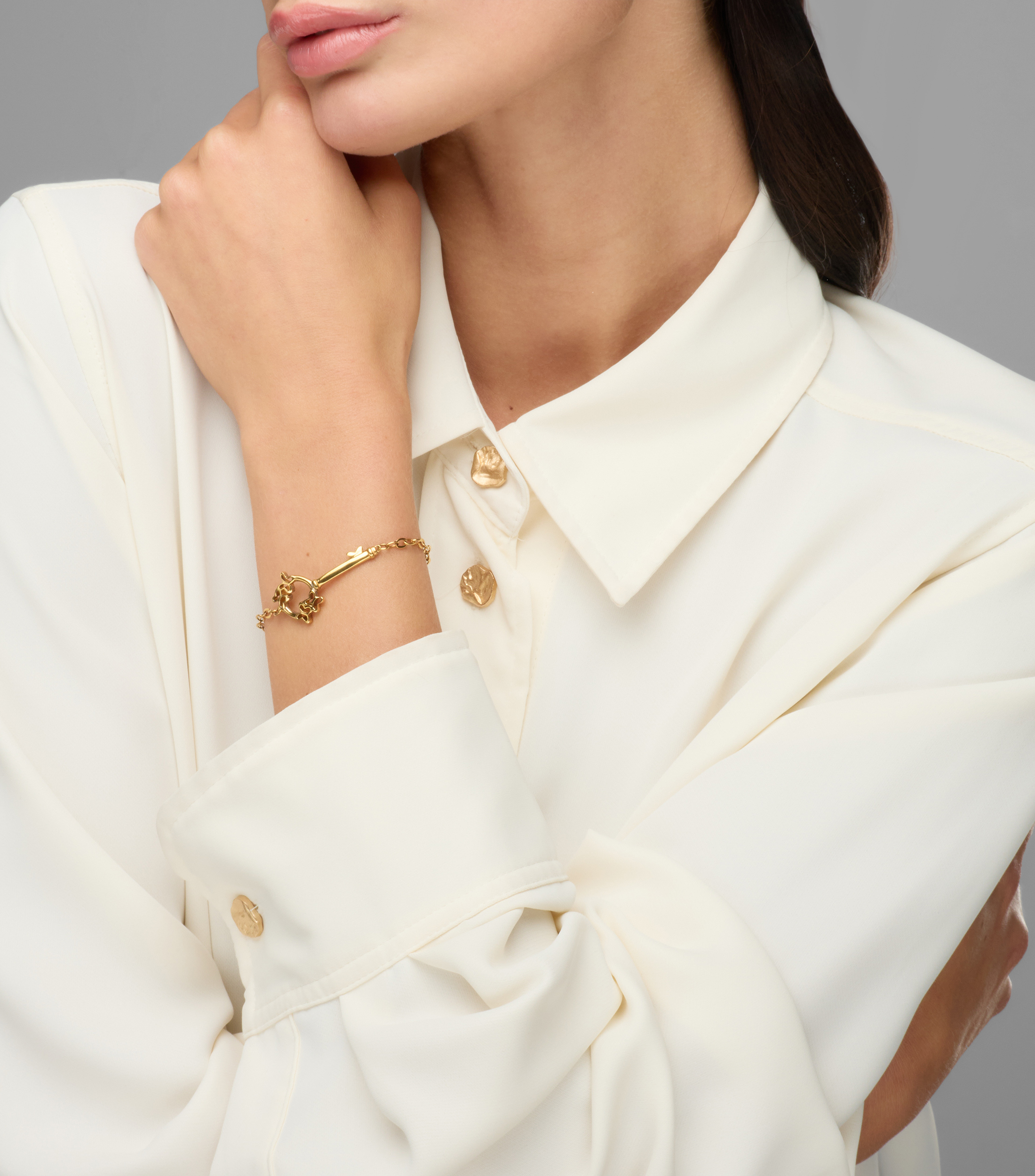 Pulsera en plata .925 Llave Libertad Mujer