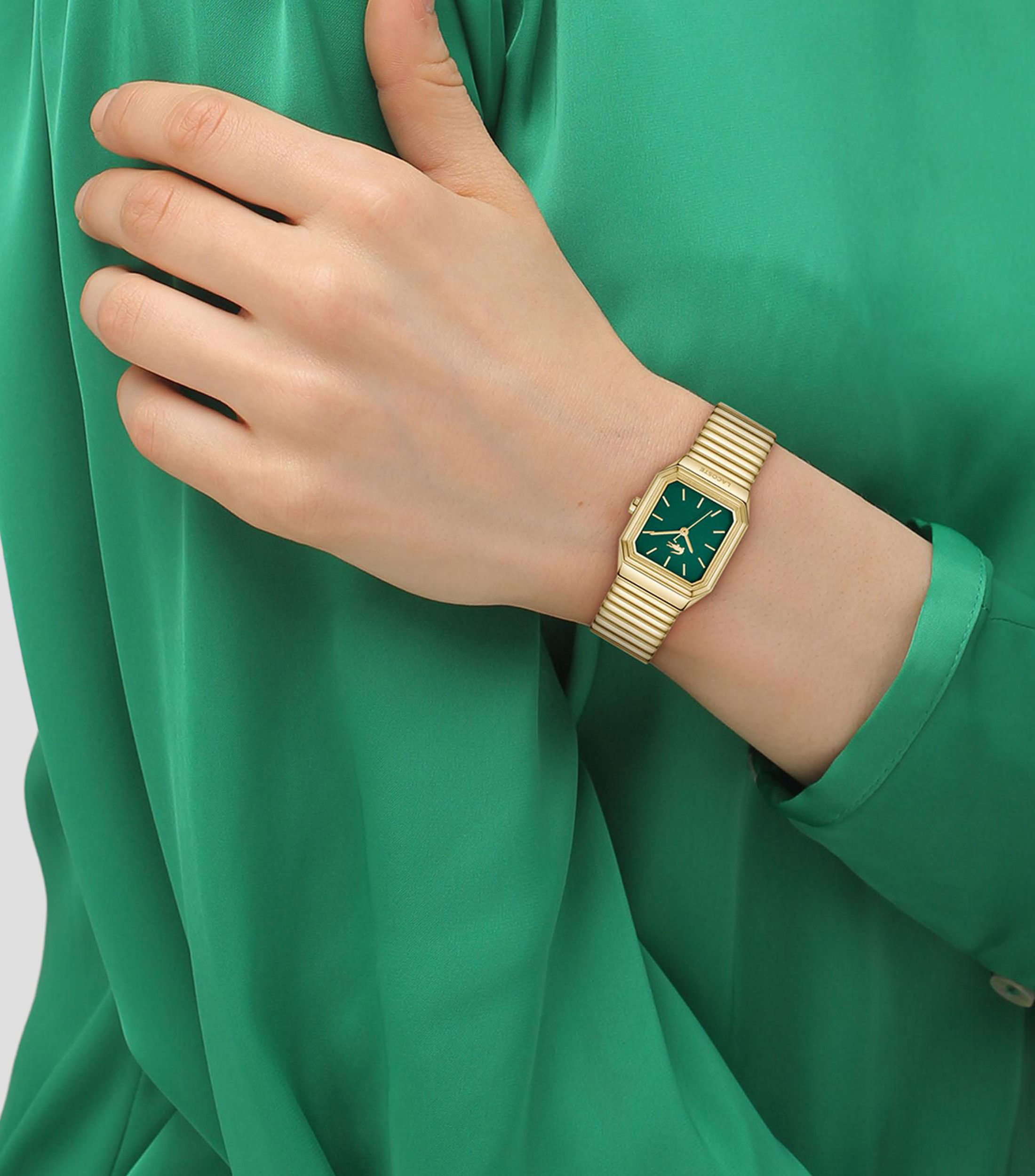 Reloj para Mujer Rene casual dorado, verde