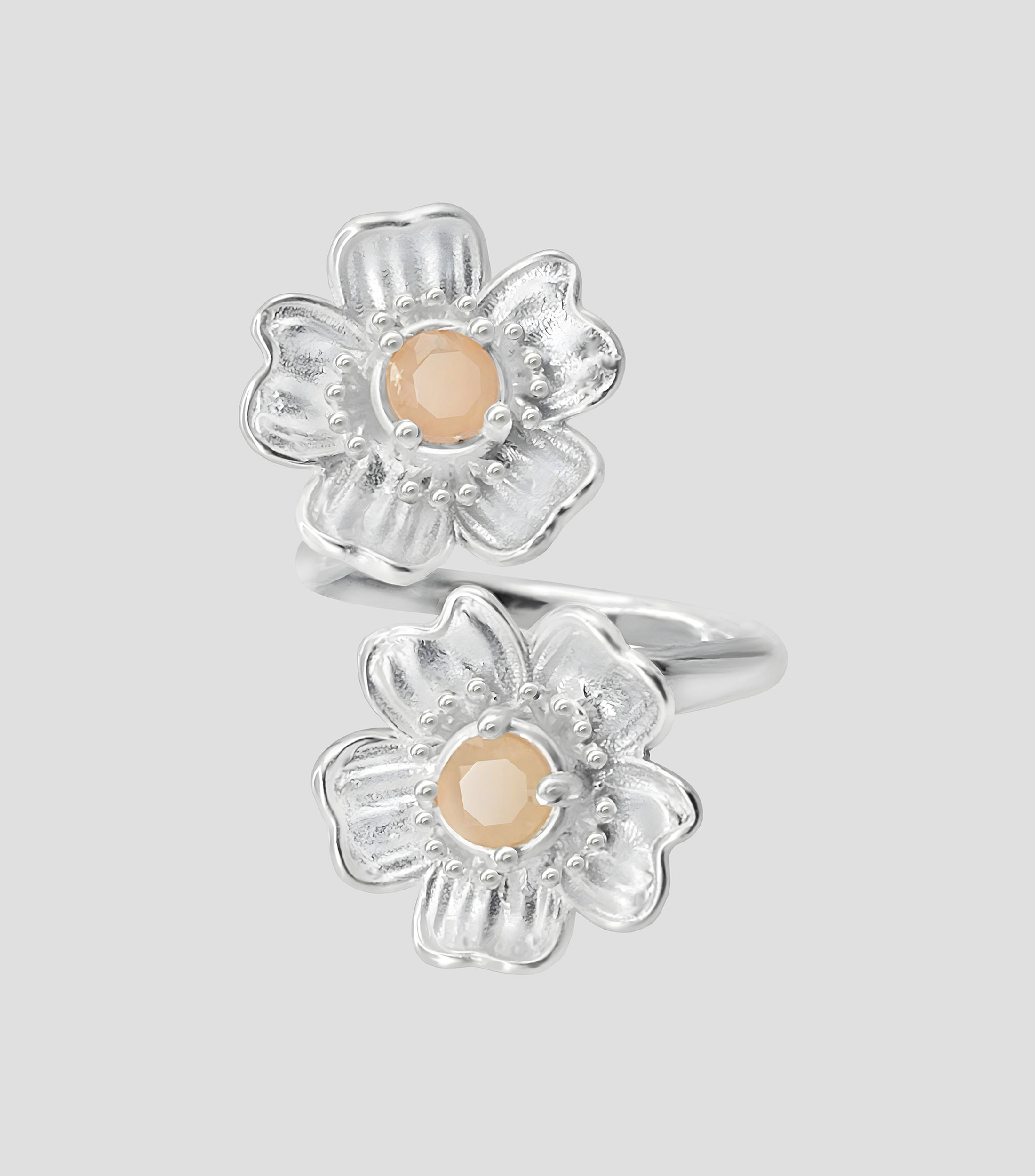 Anillo abierto en plata .925 Florecer Mujer