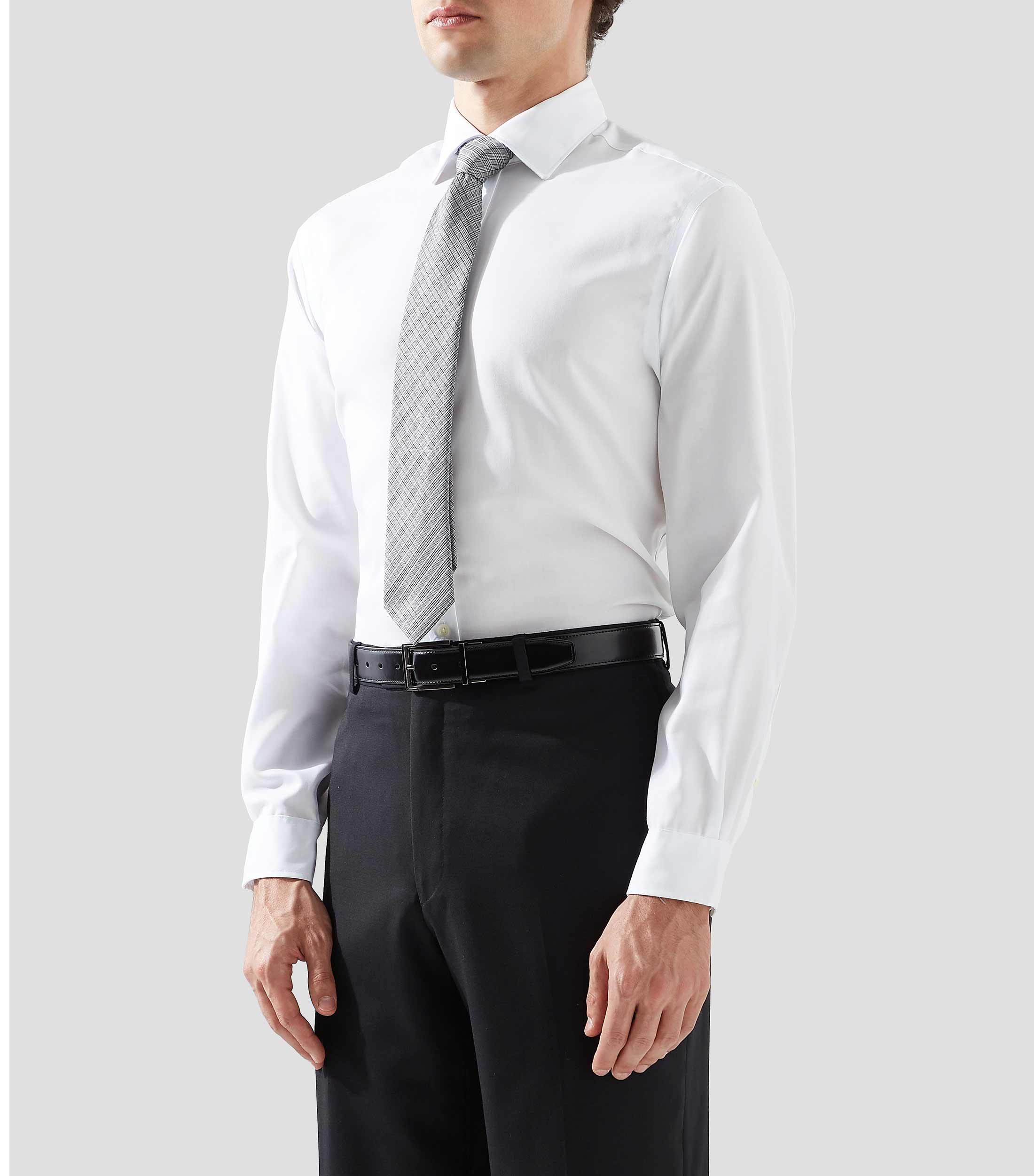 Camisa lisa manga larga Hombre