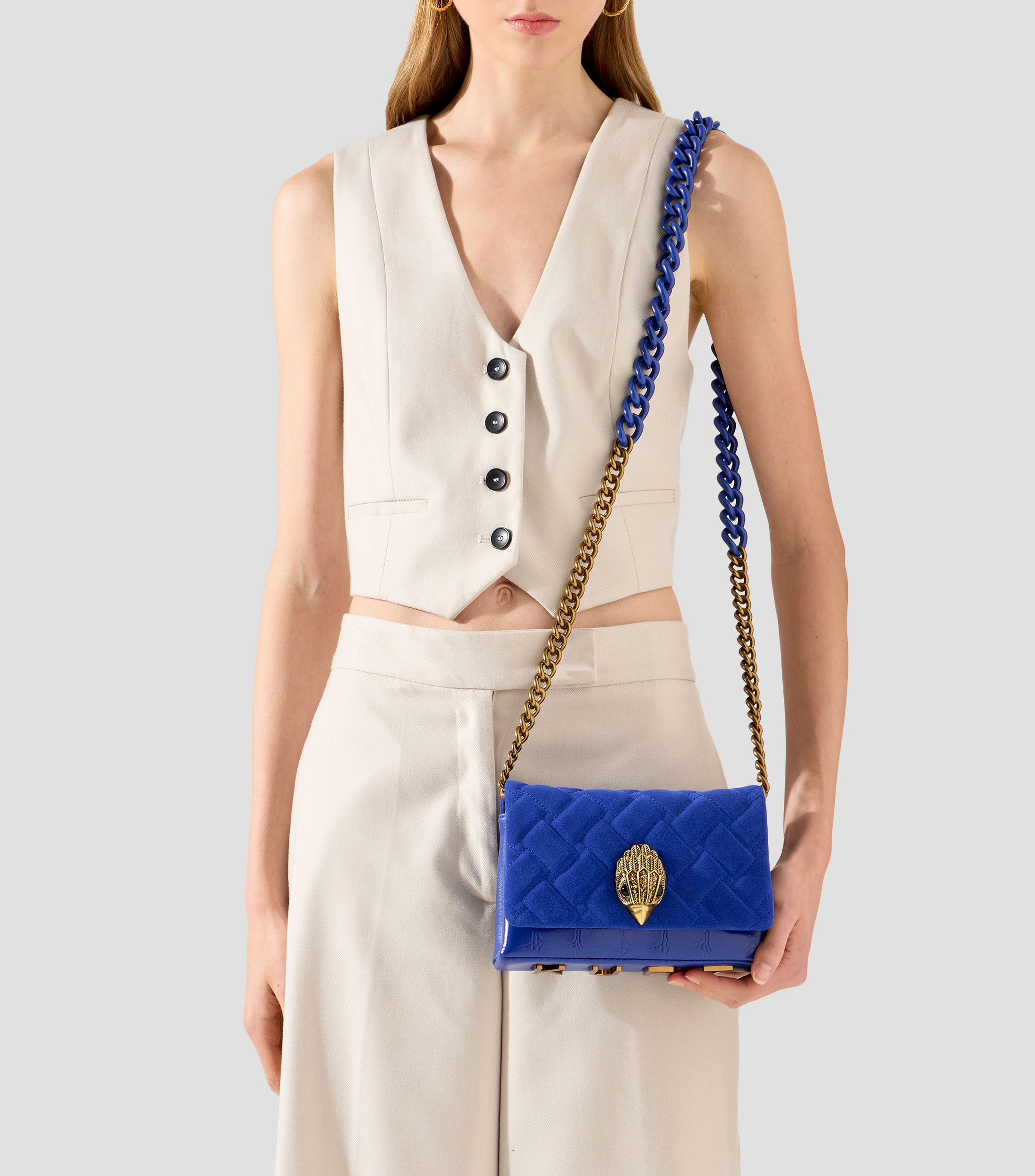 Bolsa crossbody en piel Mujer