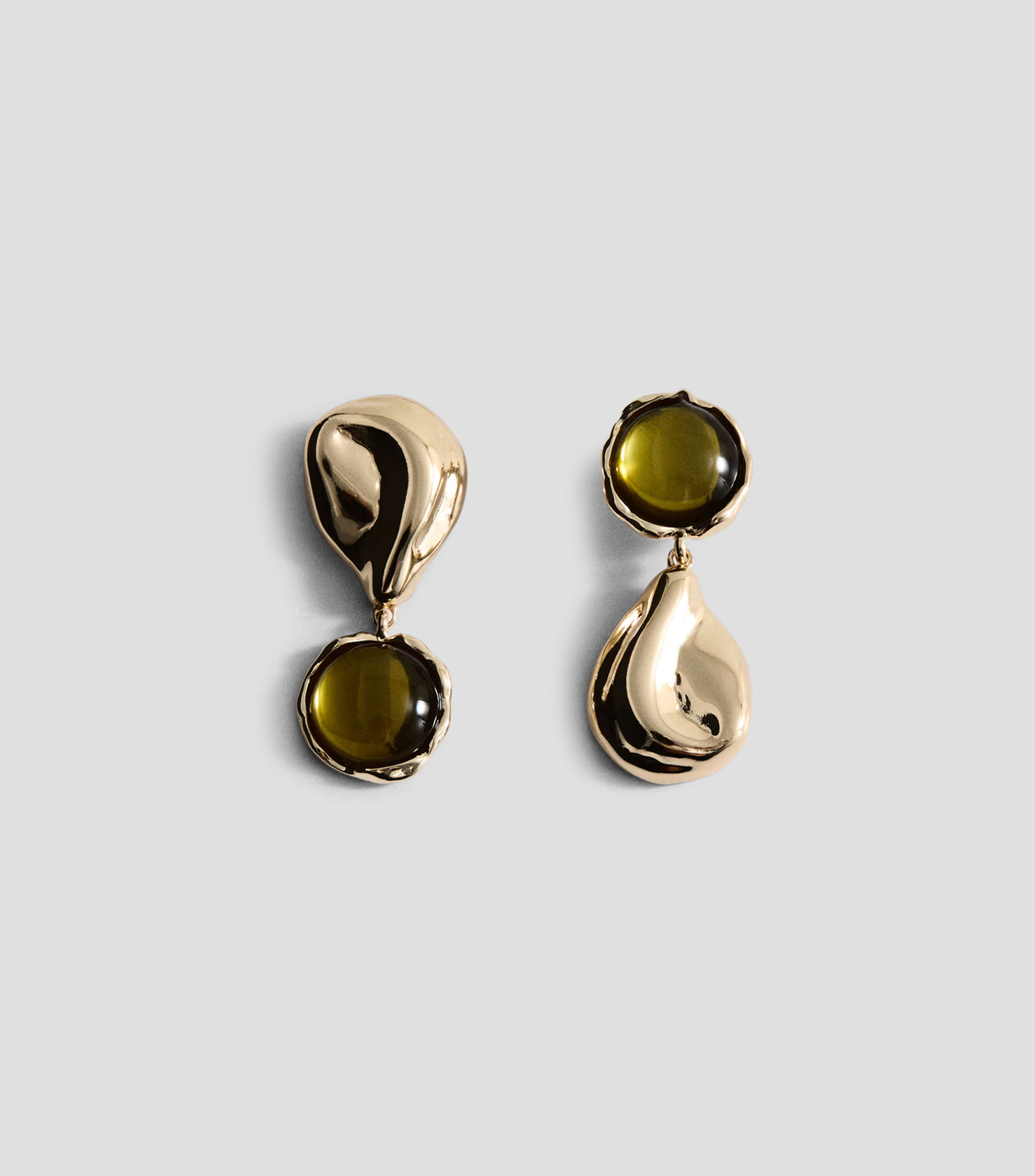 Pendientes colgantes Esther con aplique de resina Mujer