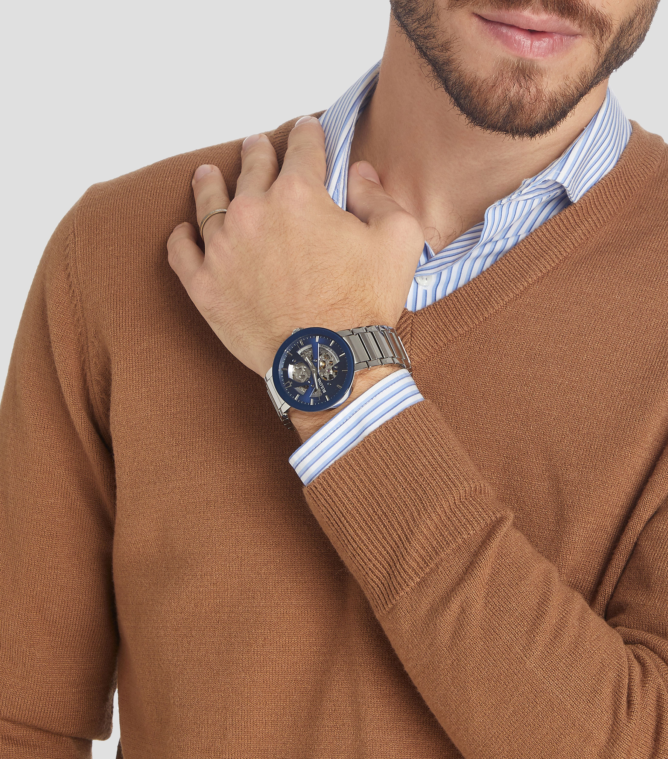 Reloj para Hombre Modern Casual, Azul, Plateado