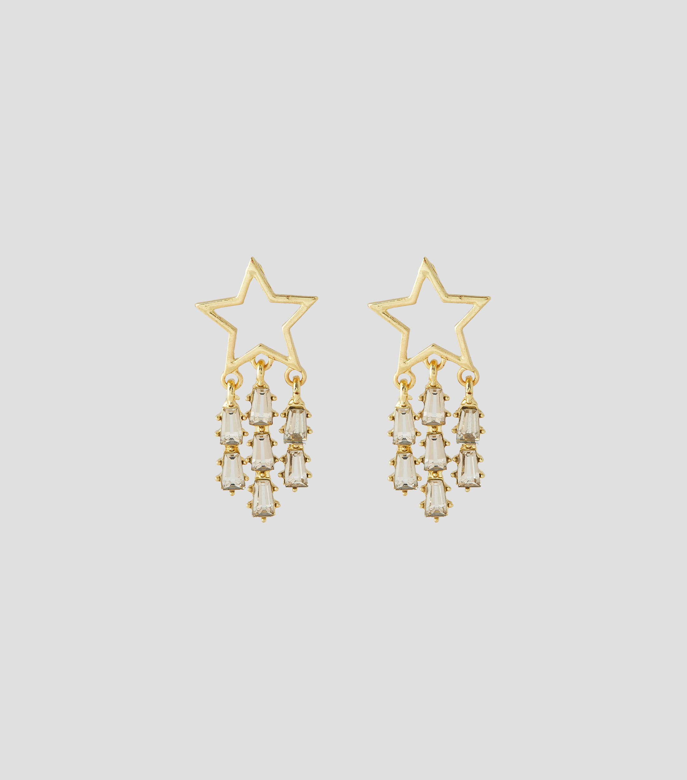 Aretes estrellas con cristales Mujer
