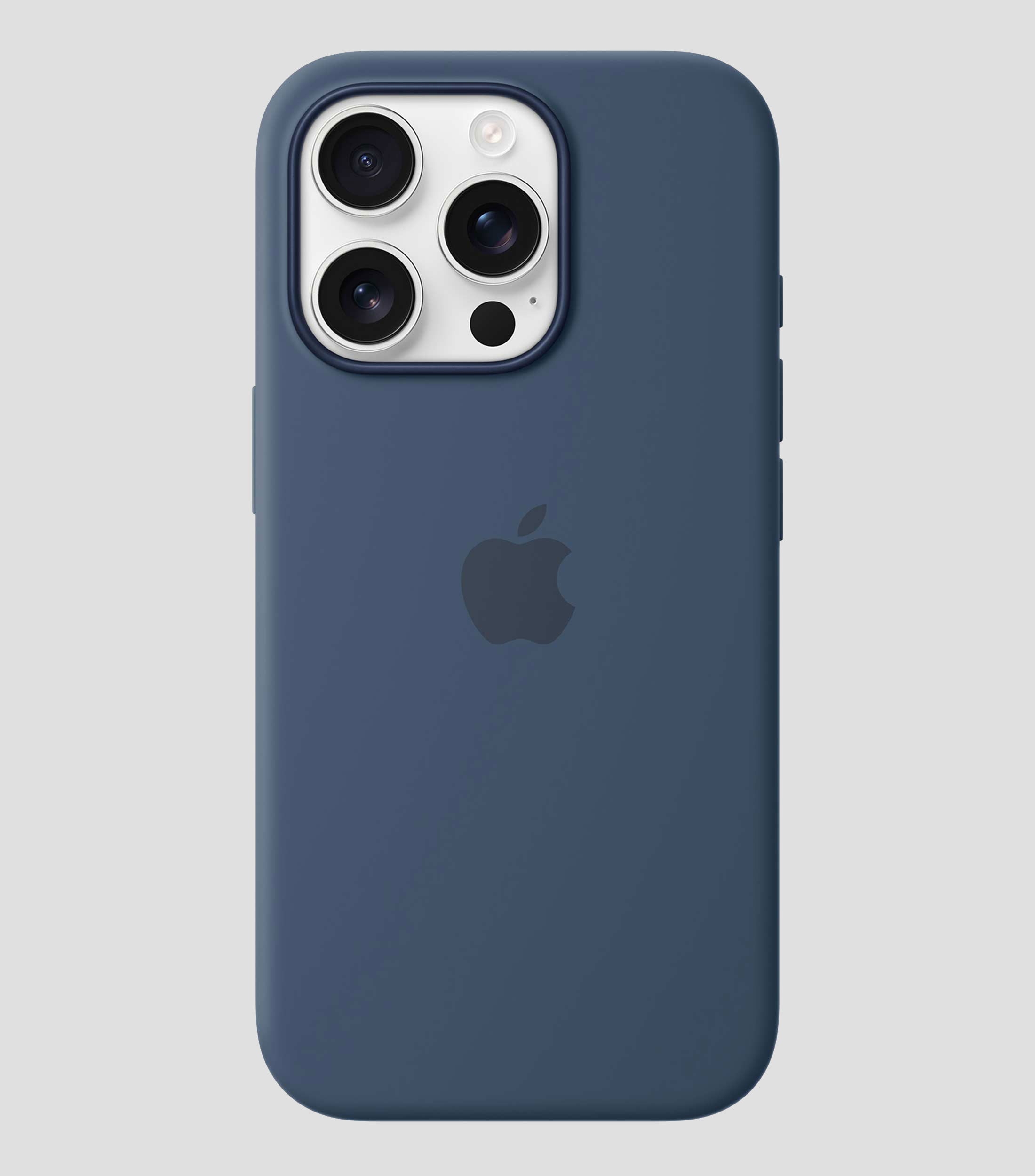 Funda de silicon con MagSafe para el iPhone16 Pro Azul denim