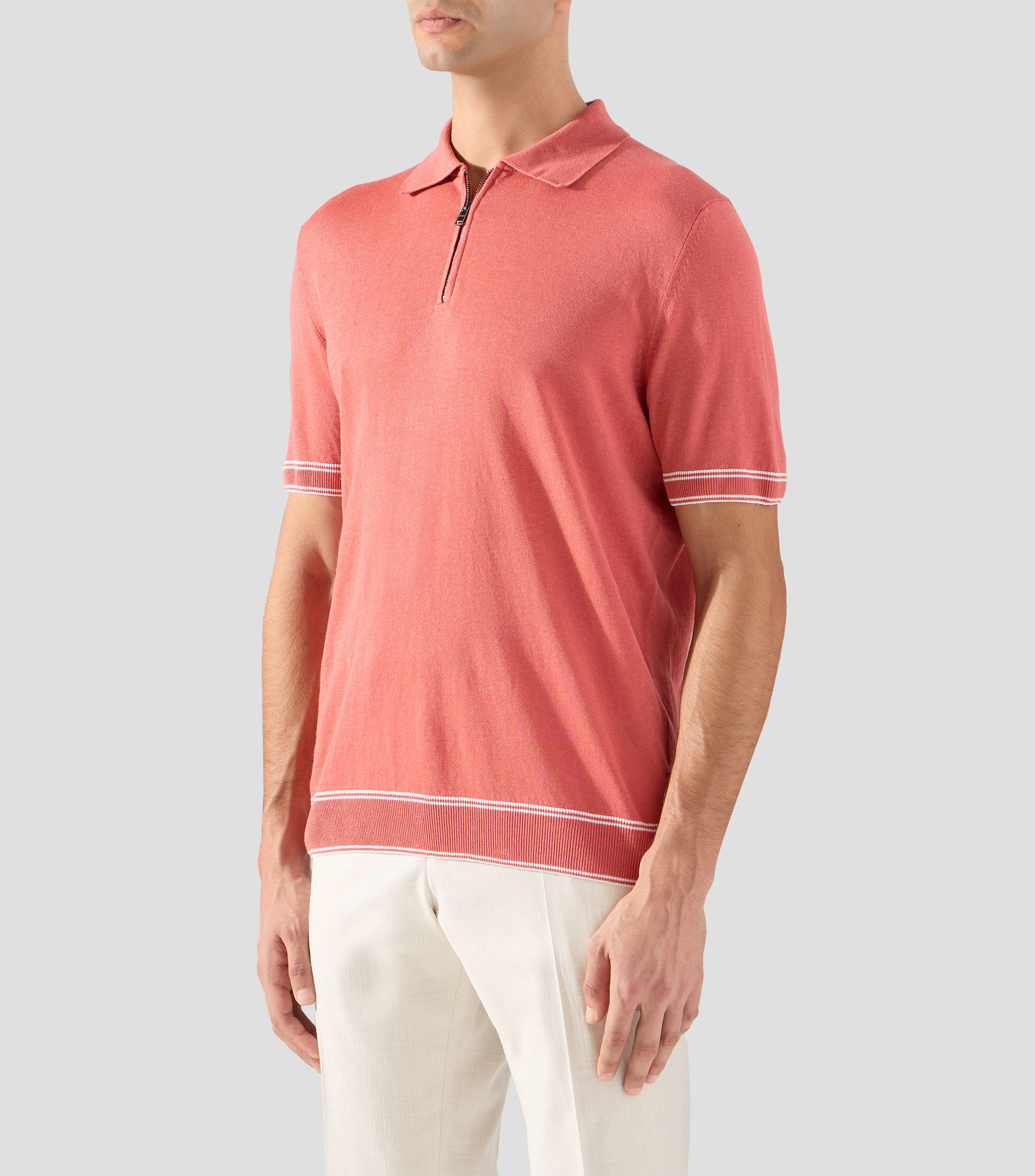 Playera tipo polo manga corta lisa Hombre