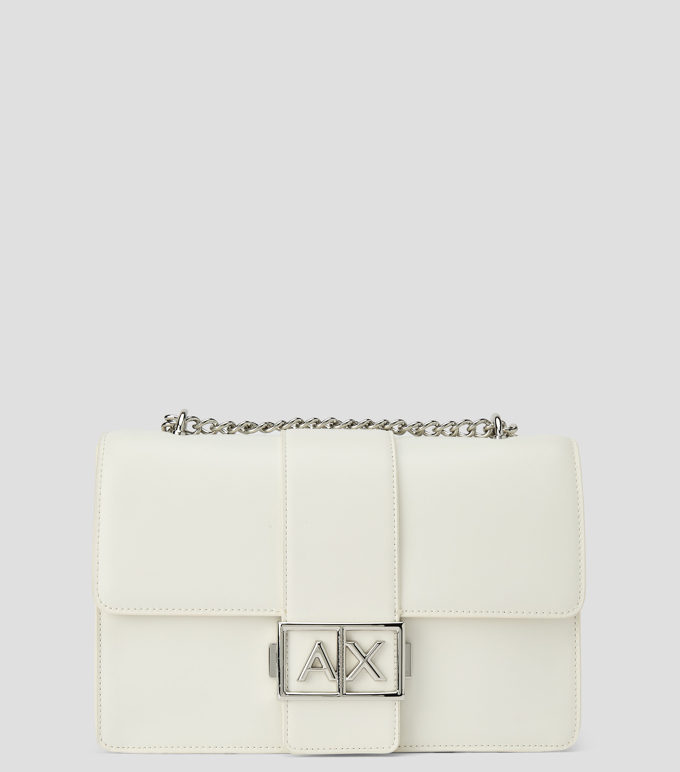 Bolsa crossbody blanca lisa Mujer