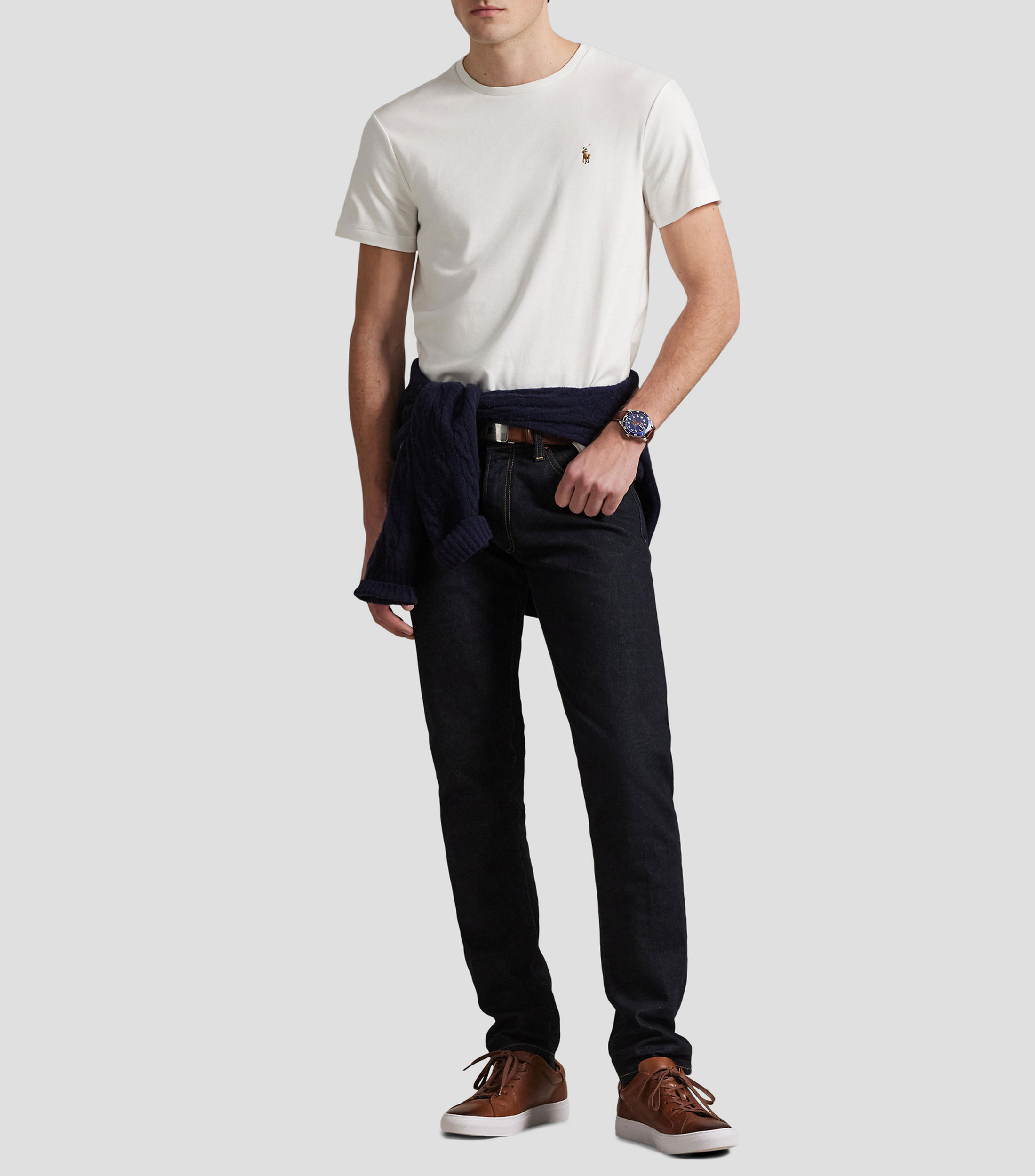 Playera cuello redondo manga corta lisa Hombre