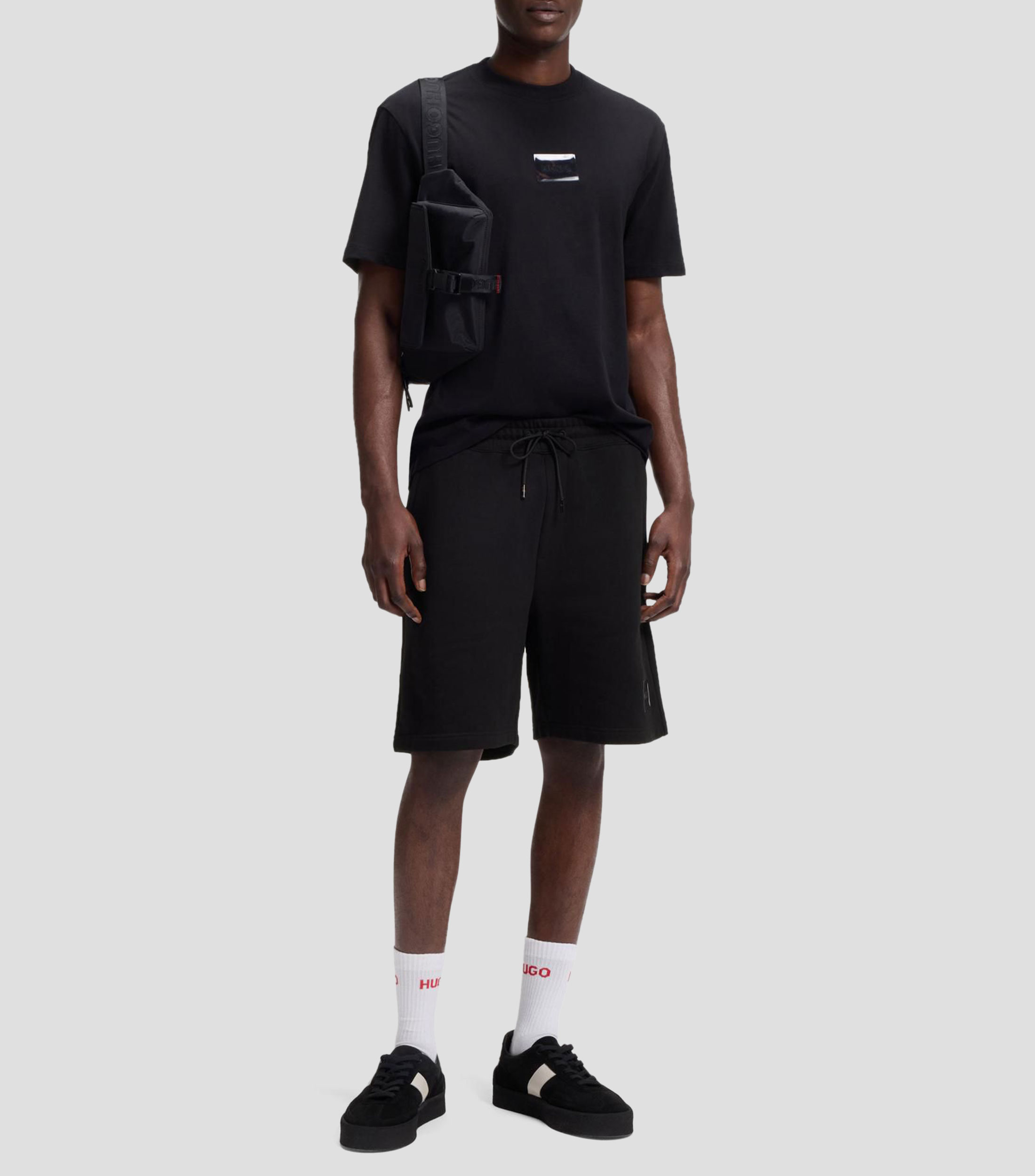 Shorts de felpa de rizo de algodón con logo de carey Hombre