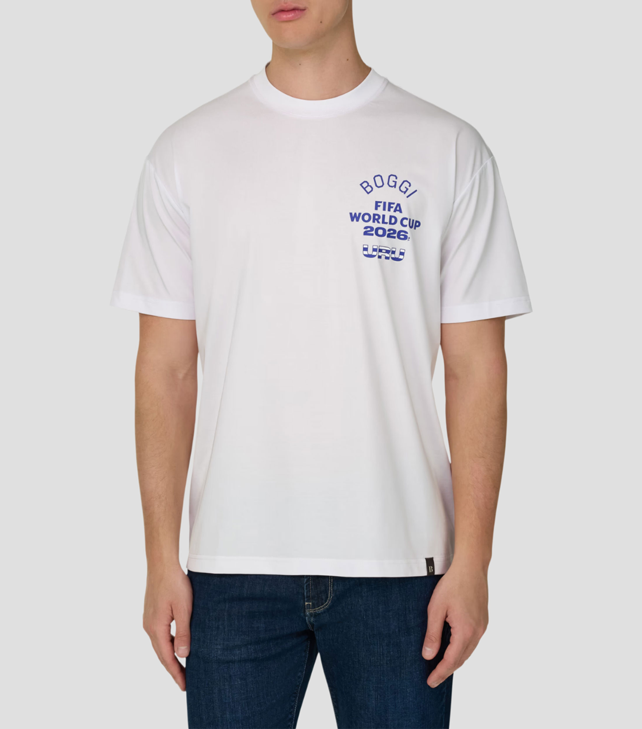 Playera cuello redondo manga corta estampada Hombre