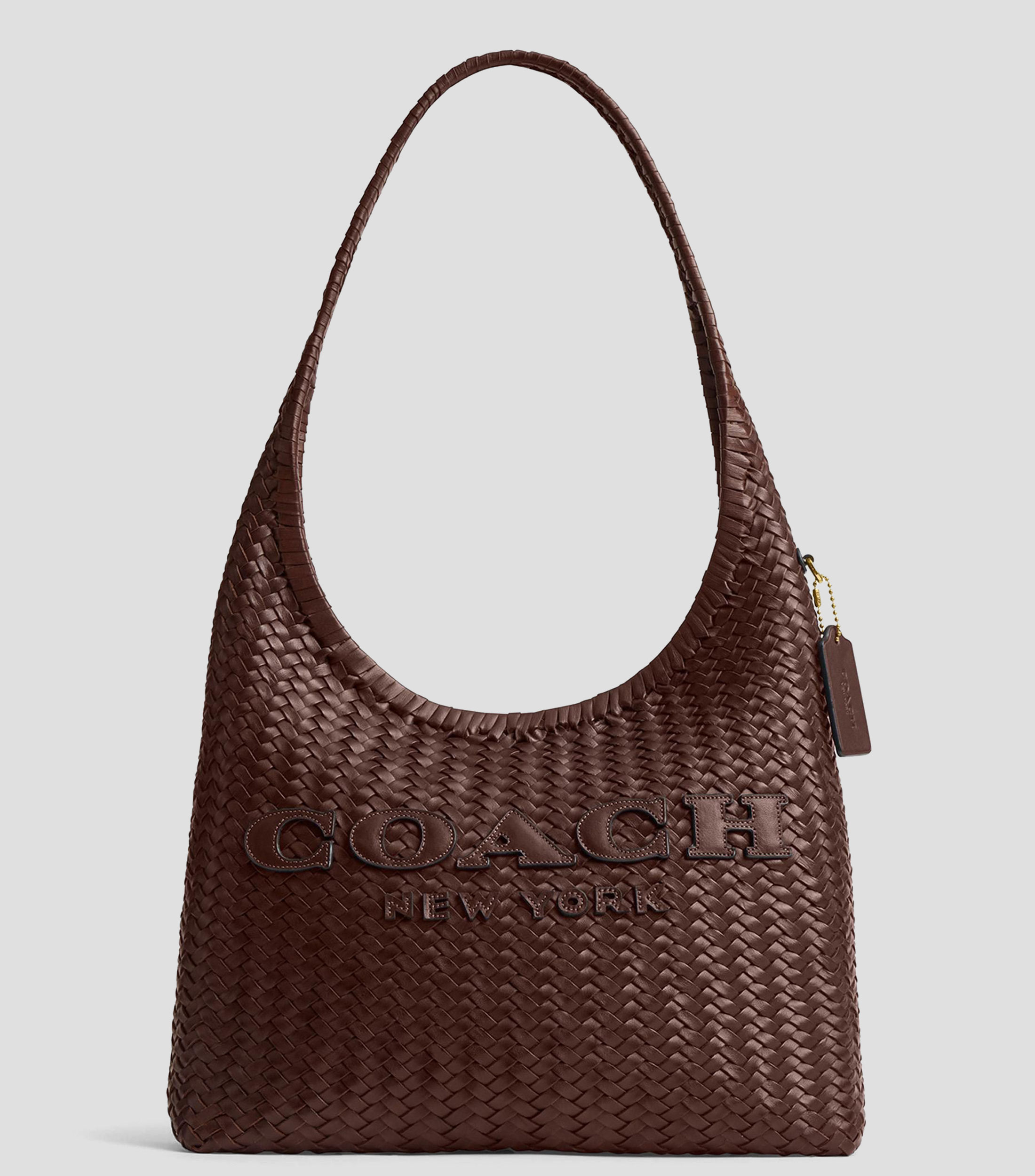 Bolsa shoulder café en piel Brooklyn 34 lisa Mujer